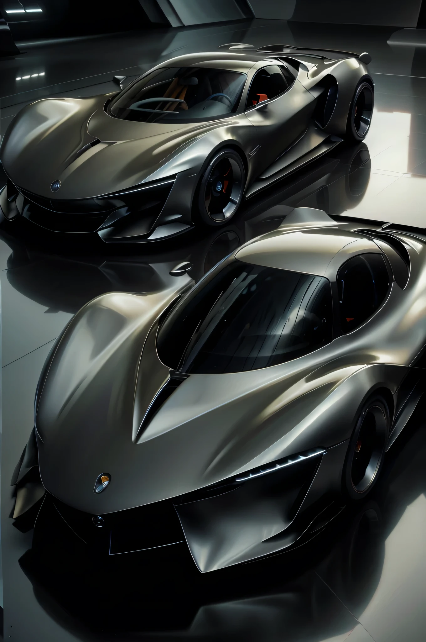 a futuristic steath sports car, masterpiece