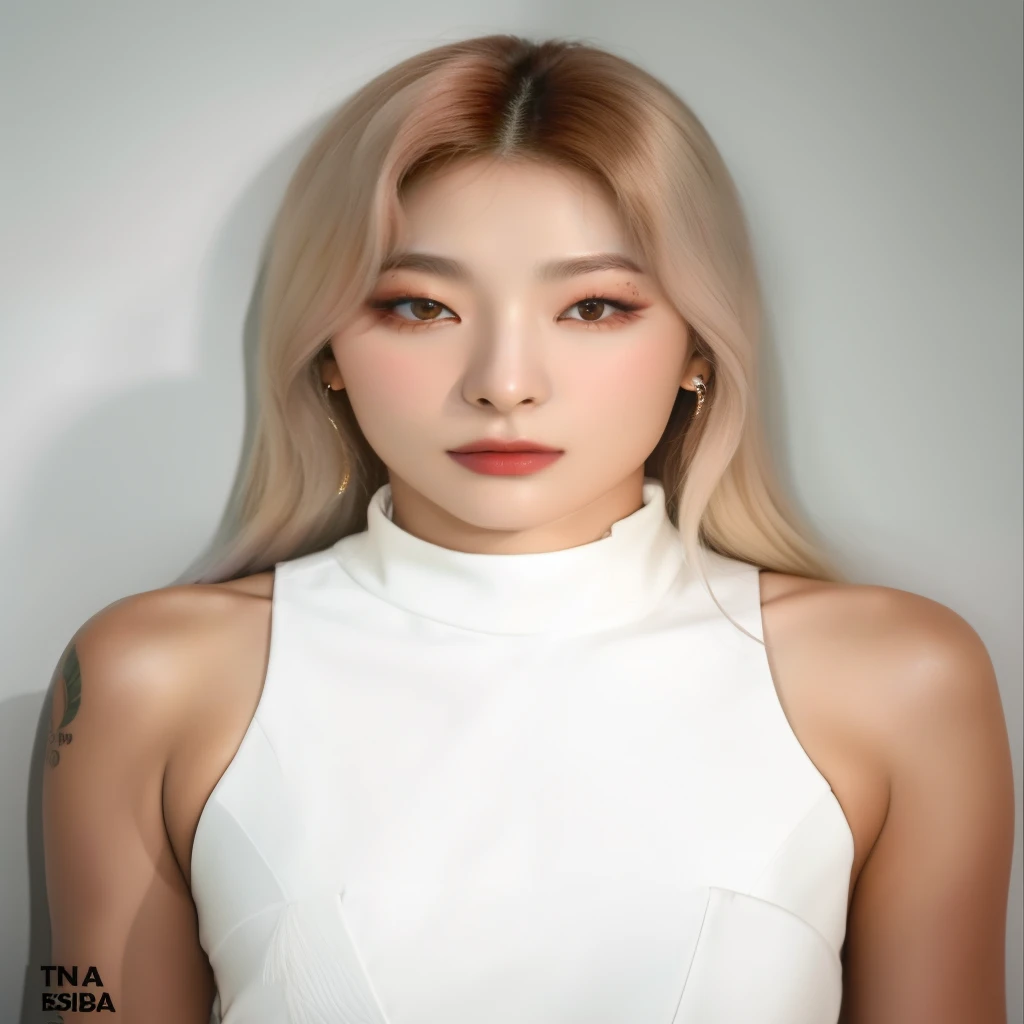 um close up de uma mulher com um top branco e uma faixa preta, cl, 18 anos de idade, her hair is white, profile picture with headshot, 1 6 anos, 21 anos de idade, 2 modelo feminino de 4 anos, basia tran, taken at the beginning of 2020, Seulgi, flawless face, 22 anos de idade, Seulgi, red velvet