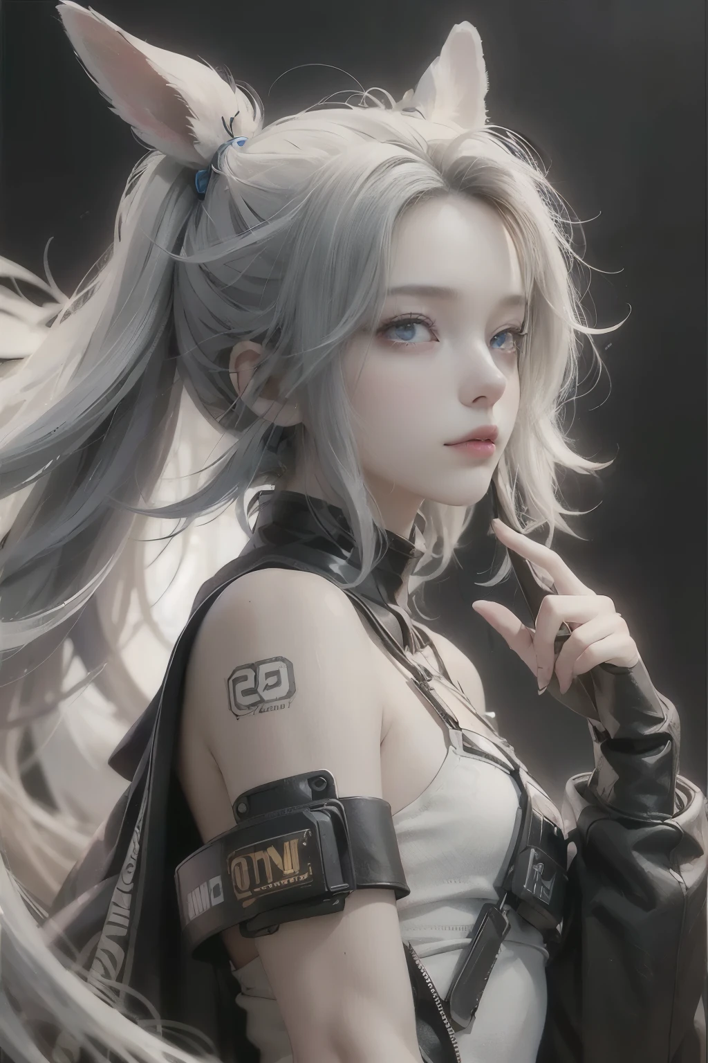 ((Best quality)), ((masterpiece)), (detailed:1.4), 3D, an image of a beautiful cyberpunk female,HDR (High Dynamic Range),Ray Tracing,NVIDIA RTX,Super-Resolution,Unreal 5,Subsurface scattering,PBR Texturing,Post-processing,Anisotropic Filtering,Depth-of-field,Maximum clarity and sharpness,Multi-layered textures,Albedo and Specular maps,Surface shading,Accurate simulation of light-material interaction,Perfect proportions,Octane Render,Two-tone lighting,Wide aperture,Low ISO,White balance,Rule of thirds,8K RAW,