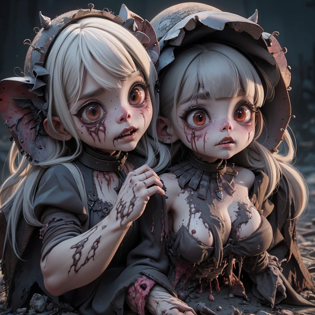 Masterpiece, highest quality, (high detail:1.2), creepy female monsters, creepy beasts, corner, phobia scene, bodies, corpsets, rotten meat, rotten skin, zoombie, blood, creepy, broken bone, bones, skeleton, a lot of dried blood and clots death, horror, obscure , shadows, swamp, horrifying creatures body rotten, sharp objects, living death, stumps, zoombies, gore, rotten organs, guts, dark macabre, virus, viruses and spores, mutants, mutations, altered DNA, sunset, strange creatures, post-apocalyptic, amputations, trauma, beats, bites, lacerations, hematomas and teratomas, post-apocalyptic background,1girl, blood tears, large breast, post mortem eyes, strange, tear the skin, blisters, rotten, fungus, undeath, dirt, human waste, exposed, nsfw
