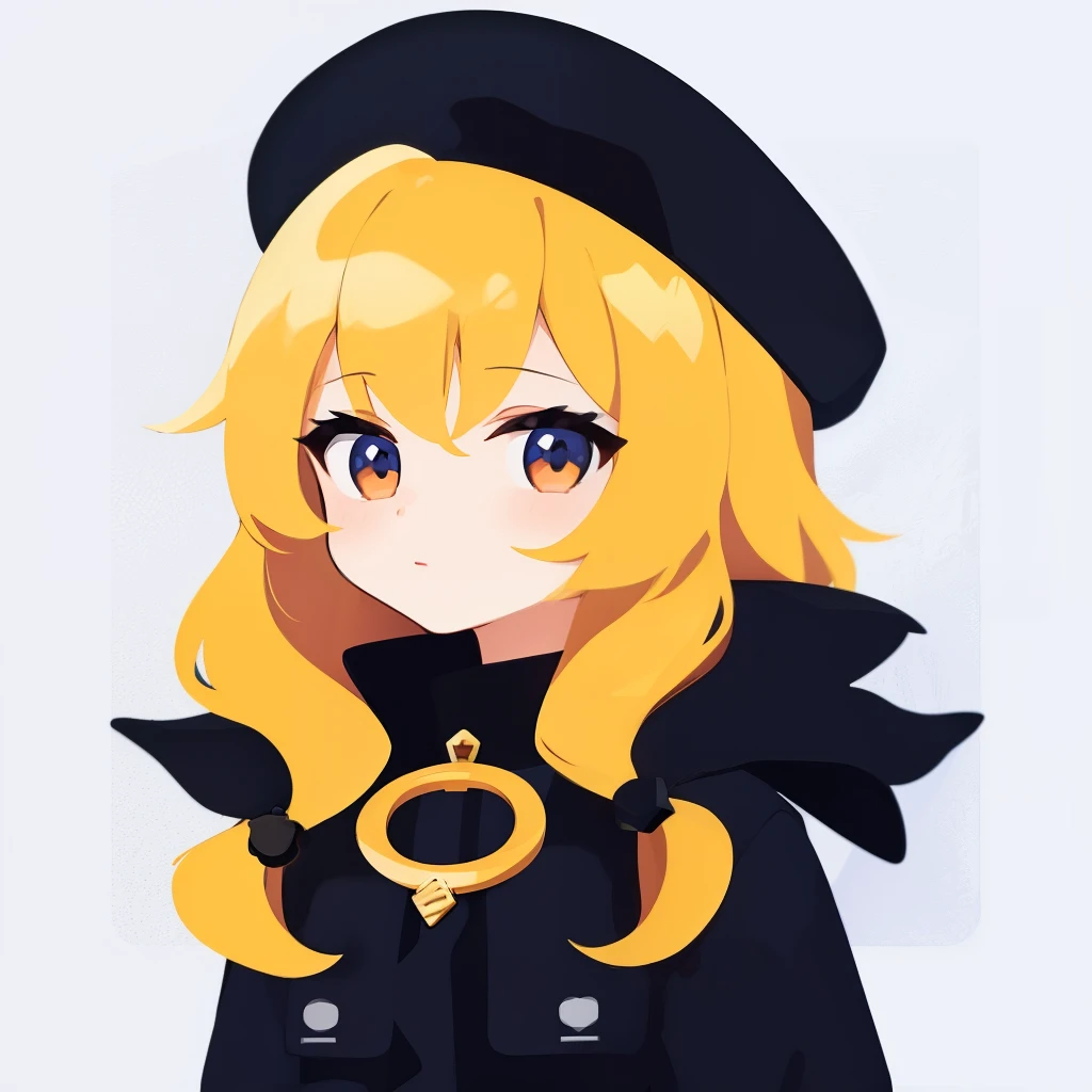 coloredic0n icon, ik1, 1girl ,blonde hairs, black dress, black jacket, cartoon bone,