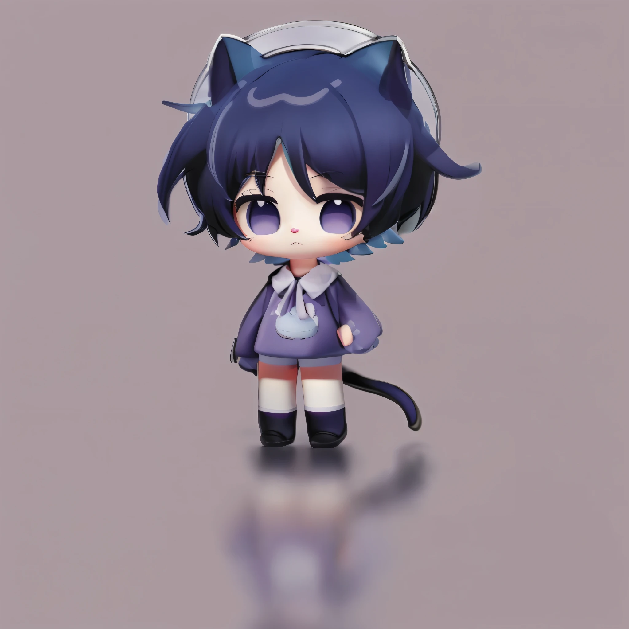 fluffy, fluffy hair,soft ((best quality)), ((masterpiece)), (hair accessories)( Extreme details, highest detail, official art, Beauty and aesthetics:1.2), depth of field, work ( (whole body) ), (chibi), (Beautiful and delicate eyes: 1.3), (very happy:1) (Light mint green and gradient white), popmart blind box, Clay texture, cloud decorative background, Natural light, best quality, Super details, 3D art, c4d, mixer, Overclocked renderer, 3d rendering, 8k