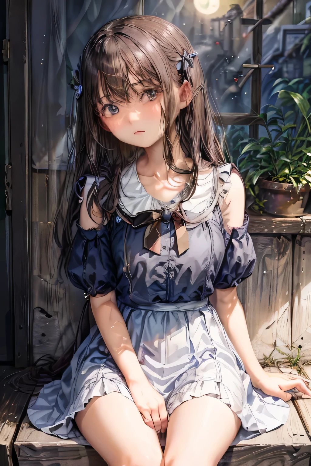 lolita、cute、Sitting flat