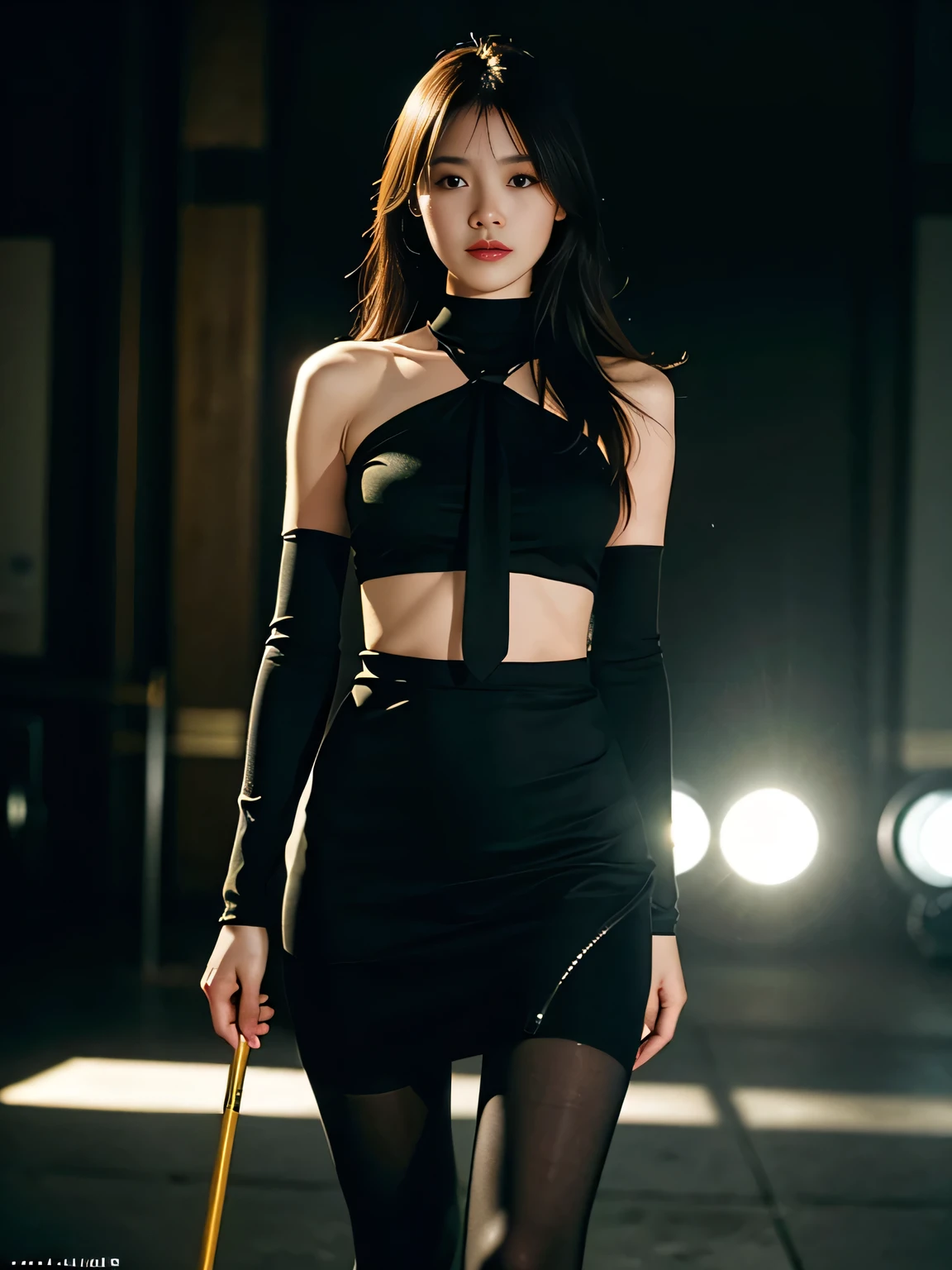 1 girl,young girl, shiny skin,medium breasts,nice leg line:1.3, thin waist,, hips high,tie,((pencil skirt)),Looking at the viewer,from below,whole body, ( tights:1.3),(Golden ratio),
masterpiece, Best quality, Better prospect, ultra detailed and intricate, Incredibly soft and beautiful, Best quality light, (ray tracing:1.1), Smoothing,
Realistic,photoRealistic,Award-winning illustration,(complex parts:1.2),(delicate detailed) (complex parts),(Cinematic light,Best quality Backlights),Clear line,Sharp Focus,Official art,Unity 8k Wallpaper,absurdity,incredibly absurdity,huge file size,ultra detailed,a high resolution,extremely detailed Incredibly soft and beautiful,raw photo, Professional lighting,dynamic lighting,face the world,depth of field,Solofocus,