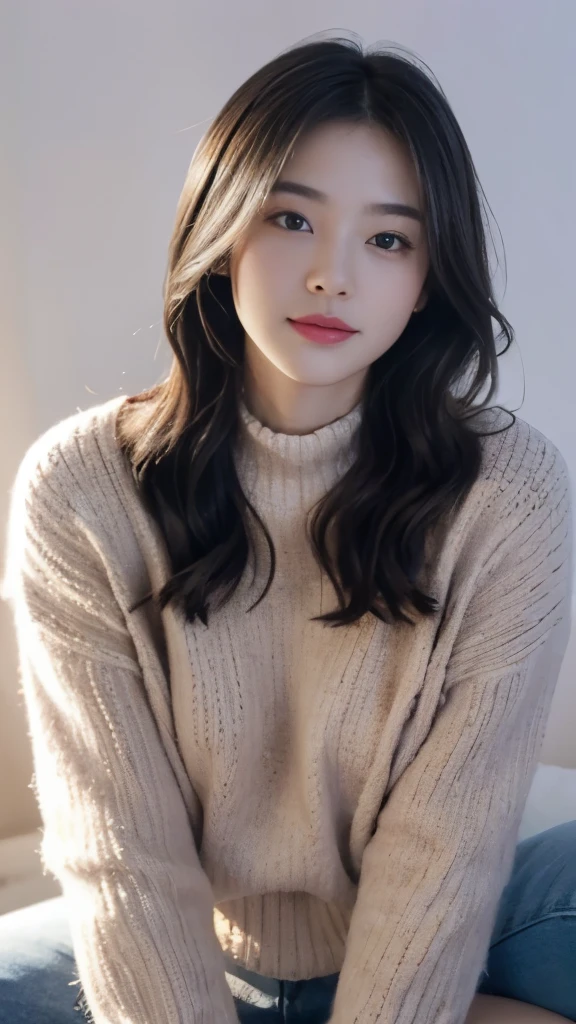 1girl,sexy pose,best quality,masterpiece,illustration,an extremely delicate and beautiful,CG,unity,8k wallpaper,Amazing,finely detail,masterpiece,official art,extremely detailed CG unity 8k wallpaper,incredibly absurdres,huge filesize,ultra-detailed,highres,extremely detailed,beautiful detailed girl,realistic,(turtleneck_sweater:1.4),<lora:Mizuki Takanashi_20240221222307:0.8>,