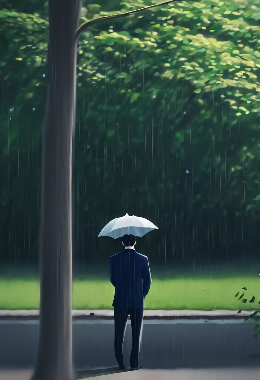 In a bustling city,The crowd was bustling,But there was a man standing alone in the street。His eyes were empty and confused,It was as if he had lost his way。His brow furrowed,As if with endless sorrow。
He is holding a rose in his hand,But the rain beat him mercilessly,sprinkle with roses。Petals are scattered all over the place,Bright colors dim in the rain。His hand dropped weakly,Let the rain wash over his fingers。
There was no expression on his face,But his eyes revealed deep sadness。The corners of his eyes are red,Tears are rolling in my eyes,But he tried not to let them slip away。His breathing is a little rapid,It’s as if the inner uneasiness cannot be calmed down。
people coming and going around,No one noticed his presence。He stood alone in the rain,Let the rain soak his body。His shoulders are slightly sloping,As if carrying an unspeakable burden。
His eyes look into the distance from time to time,Seems to be looking for something。His fingers gently touched the scattered rose petals,It's like going back to the good old days。His lips were tightly closed,the corners of your mouth rise slightly,As if silently telling myself to be strong。
Although in the crowd,But he felt helpless。He waited silently,no matter how hard and desperate,He firmly believes that his beloved will come back。every expression of his、Every body language is full of affection and persistence,Let people feel his firmness and persistence in。