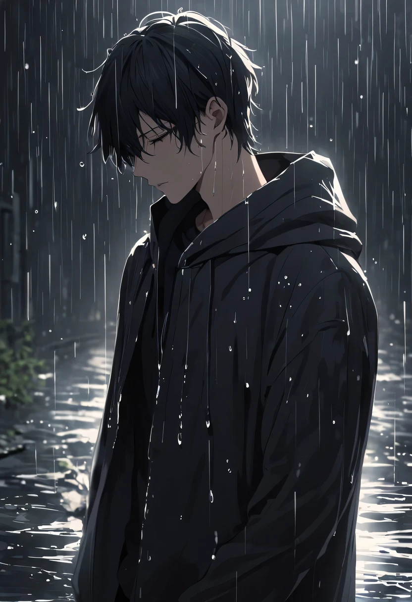 in the cold rain,手捧Wilted roses的男人,Gloomy eyes, and strong,Wilted roses,Wilted flowers,His figure looked particularly desperate。The rain beat down on him mercilessly,但它不KON'Wash away the pain and despair in his heart。His eyes are empty and numb,Seems to have lost hope in life。His lips were tightly closed,It seems that I no longer have the strength to shout out the pain in my heart。His hands hang limply at his sides,There is no warmth in the palm。Soaked,Pressed against his body,Highlighting his thin figure。his shoulders trembled,As if trying his best to suppress the despair in his heart。His eyes were dull,without any focus,It seems that I have lost all expectations for this world。The sound of rain is harsh,As if laughing at his helplessness and despair。He closed his eyes,Trying to block everything in this world,But the despair inside is even stronger。He felt like he was about to be swallowed up by the rain,KON'can't find a way out。Everything around becomes blurry and indifferent,He felt like he was slowly disappearing into the cold rain。His heart was torn to pieces by despair,KON'no longer pieced together。He felt like he was heading towards endless darkness,KON no longer find light and hope。