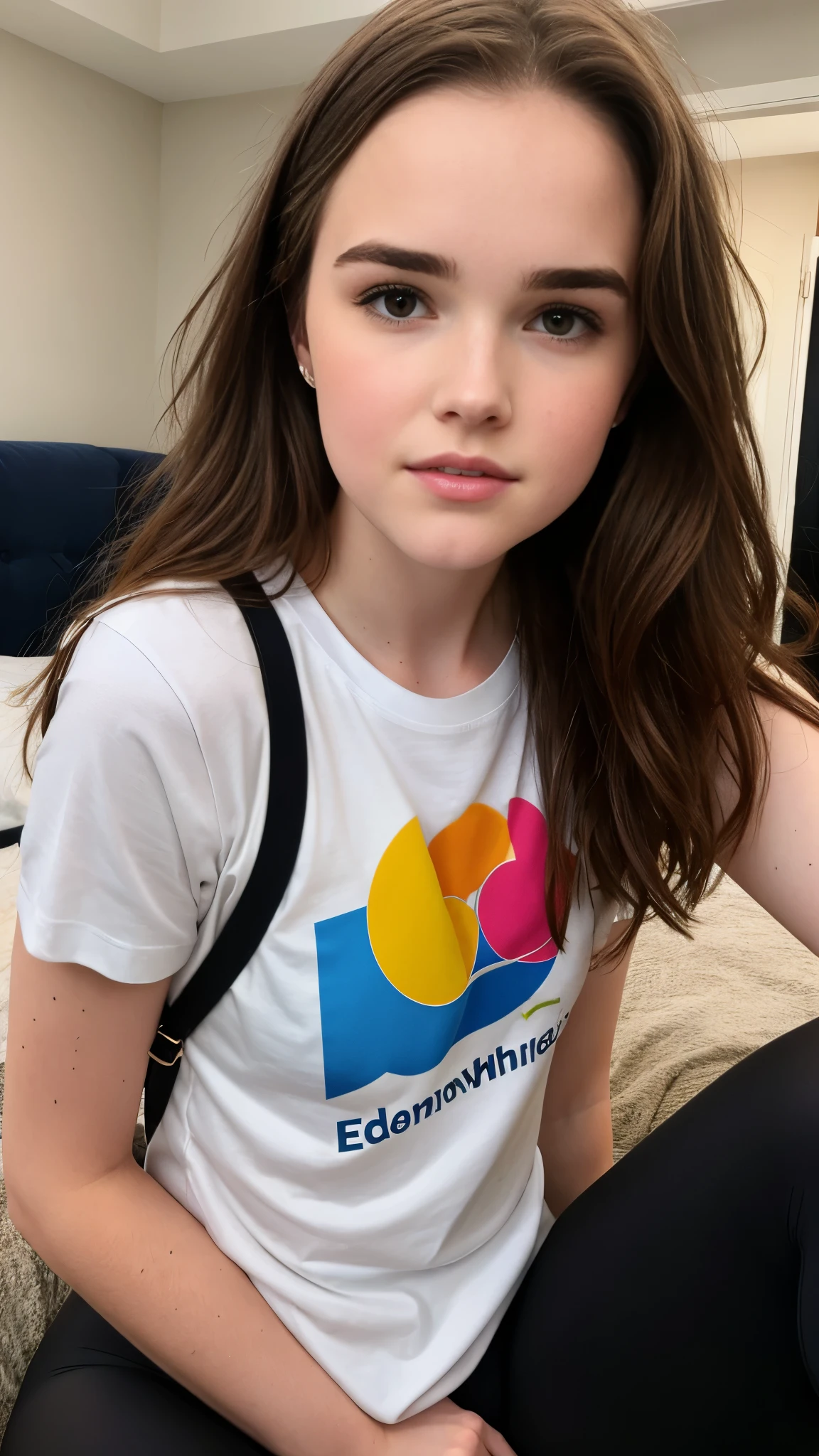 13 year old Zoey Deutch, legging, t-shirt dress, erection: 1.2