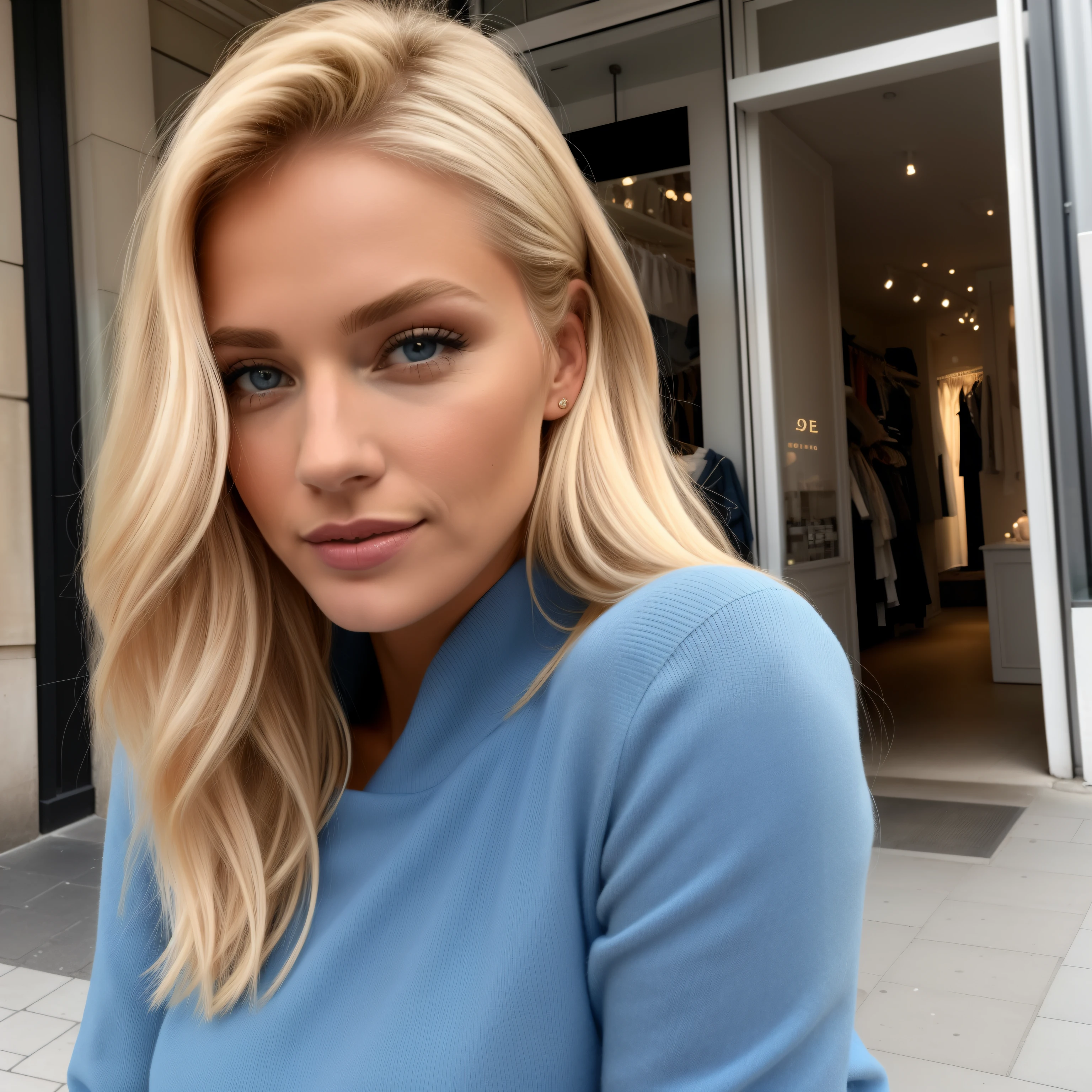 femme blonde aux yeux bleus, Souriant, Selfie, Shopping dans la ville, Tenue rouge sexy, Lara Stein, Alexandra Waliszewska, Schulterlanges blondes cheveux, La plus belle femme du monde, beau look, perfect detail, Victoria’s Secret-Modell, cheveux blonds yeux bleus, Pas de gros plan, cheveux blonds et yeux bleus, longs cheveux blonds et yeux bleus, sans sourcils
