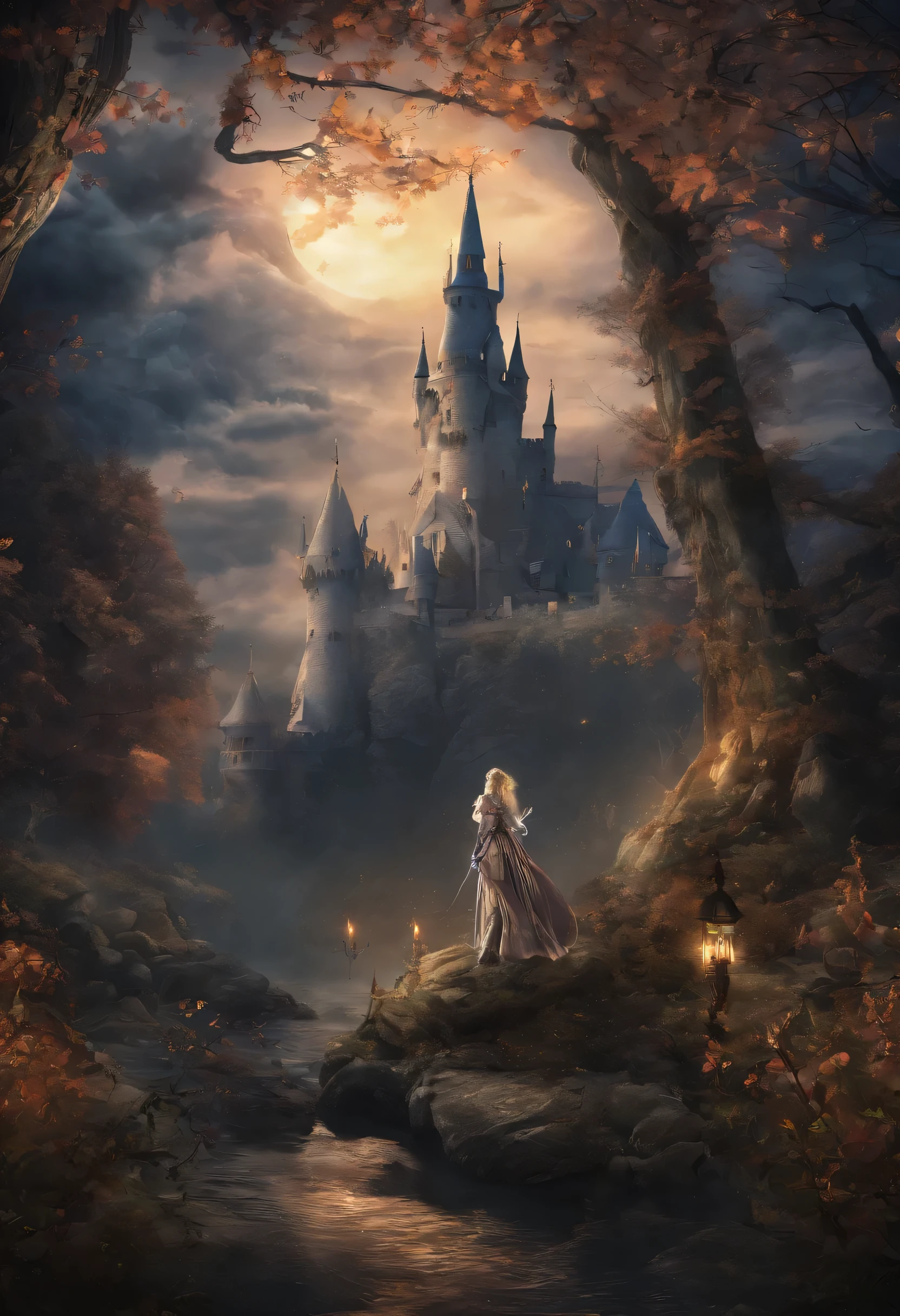 8k unit wallpaper CG is extremely detailed, Masterpiece, Best quality, Ultra-detailed), (((Solo))), ((Wide shot:1.5)), (Paladin armed with legendary sword), (Theme), medieval, Magnificent scene, Dark and sinister environment, (dark souls iii, Illustrator, (Best Illustration)