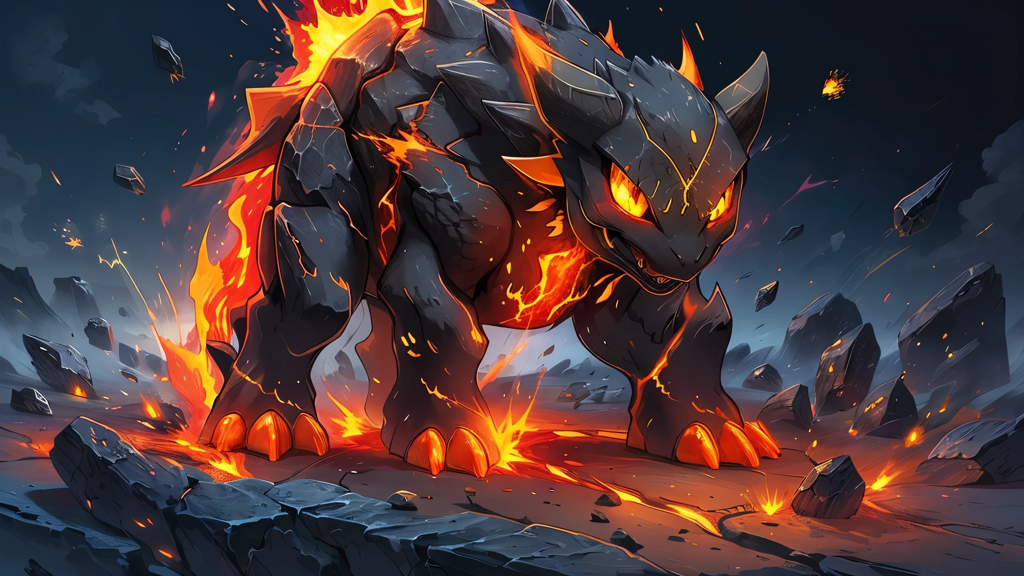 Lava Beast,breathing fire,burning,campfire,candle,diffraction spikes,drooling,electricity,embers,explosion,fiery hair,fire,firing,flame,flaming sword,flaming weapon,full body,glowing,glowing eye,gradient,gradient background,grey background,lightning,molten rock,muzzle flash,no humans,pyrokinesis,solo,sparkle,sparkler,sparks,sun,tail-tip fire,torch,volcano、