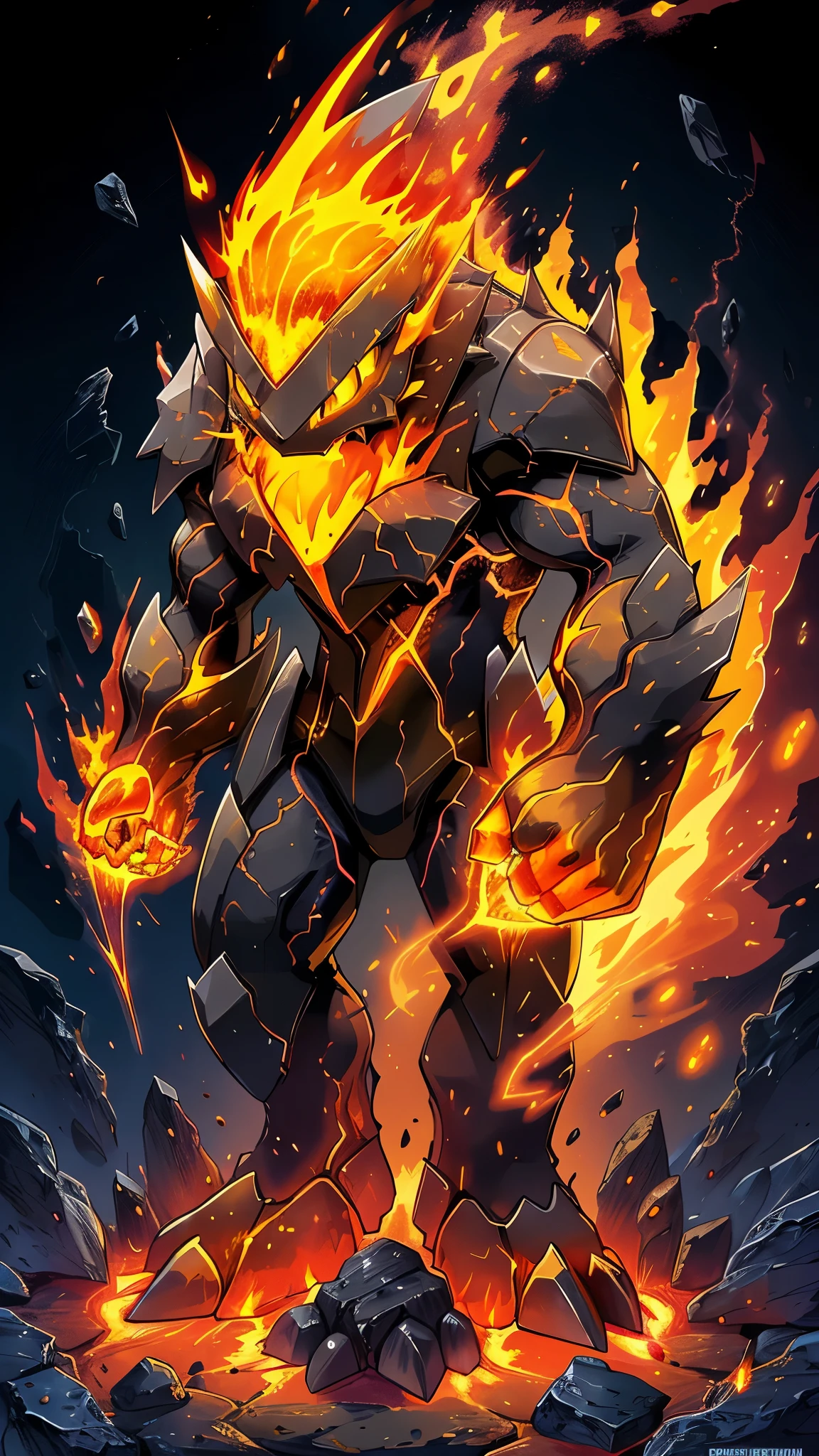 Lava Beast,breathing fire,burning,campfire,candle,diffraction spikes,drooling,electricity,embers,explosion,fiery hair,fire,firing,flame,flaming sword,flaming weapon,full body,glowing,glowing eye,gradient,gradient background,grey background,lightning,molten rock,muzzle flash,no humans,pyrokinesis,solo,sparkle,sparkler,sparks,sun,tail-tip fire,torch,volcano、
