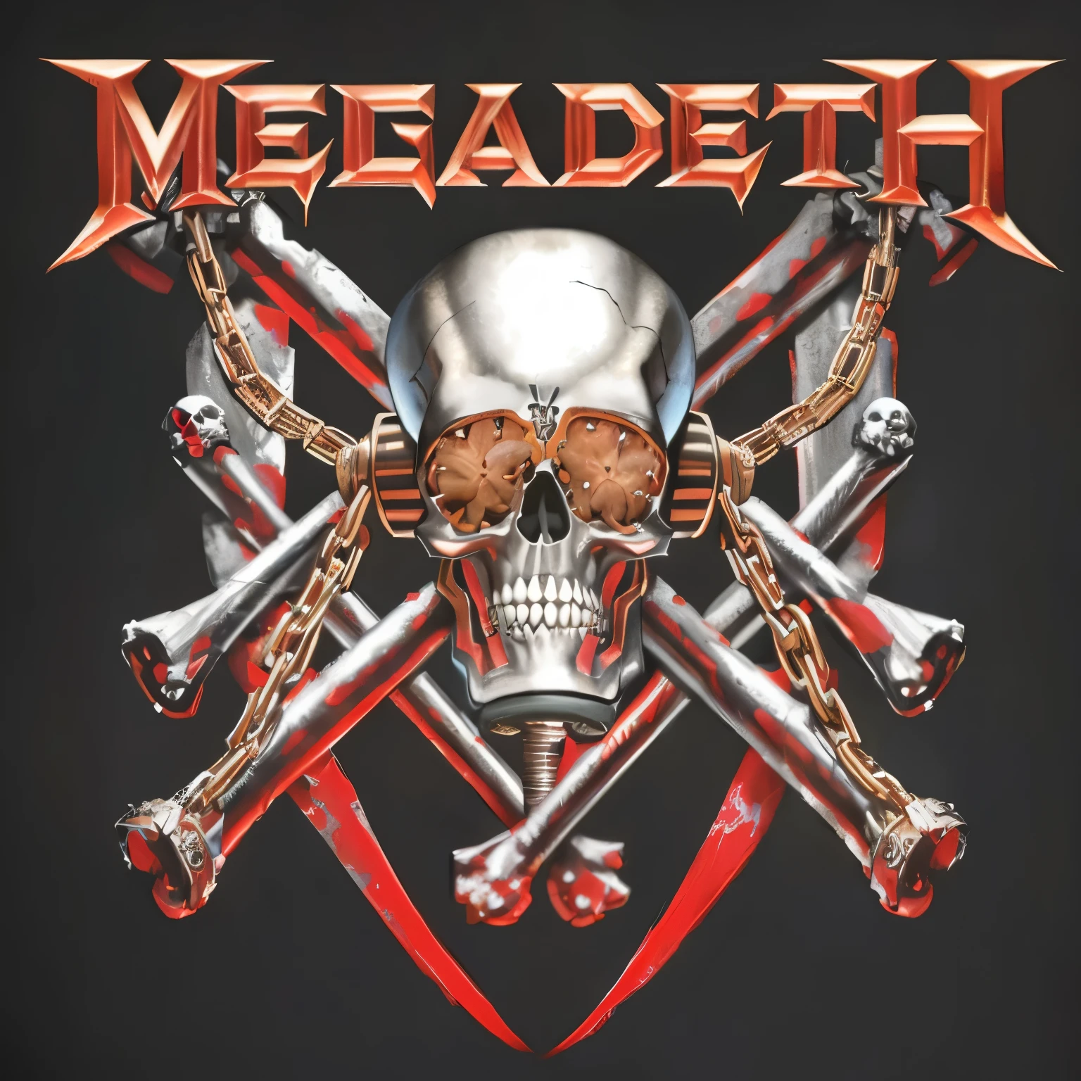 una camisa negra con una calavera y tibias cruzadas, Megadeth, Metal pesado tshirt design, Metal pesado art style, Metal pesado artwork, skull design for a rock band, Metalero, Metal pesado style, Mega muerte, Metal pesado!, Metal pesado, Logotipo pirata, Metal pesado concert, Metal pesado album cover, Motivos cursis de Iron Maiden