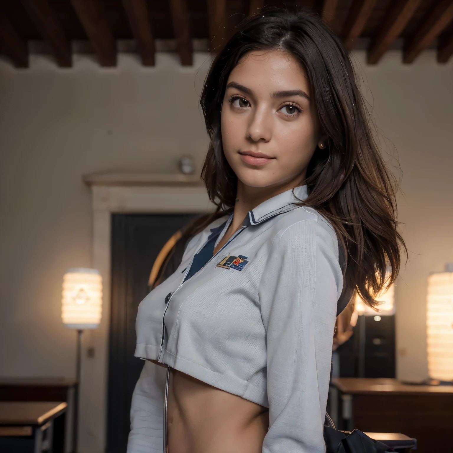 25 year old woman, mqmf, ((en el aula)), ((uniforme escolar)), foto cruda, (photoRealista: 1.37, Realista), fondos de pantalla CG 8K unificados altamente detallados, 1 chica, (((Cuerpo perfecto: 1.1)), (pechos medianos: 1.2), Mirando al espectador, (((directamente desde el frente)))), (piel HQ:1.2, piel brillante), 8k UHD, digital slr camera, Soft lighting, alta calidad, film grain, Fujifilm XT3, ((cuerpo completo: 0.8)), (professional lighting:1.4) ,desnuda xxx