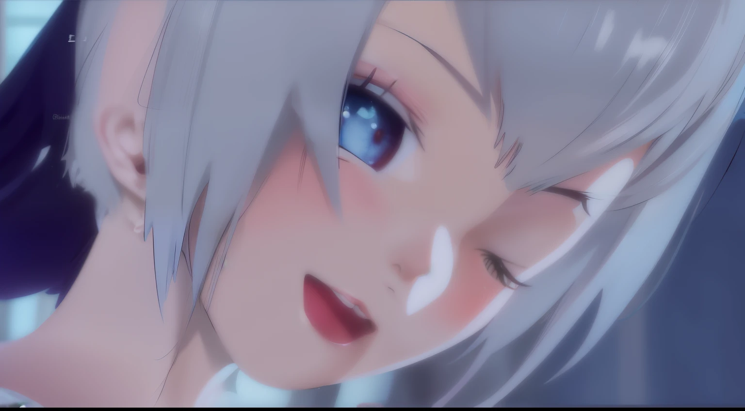 Anime with cute head, sketch, rough paint