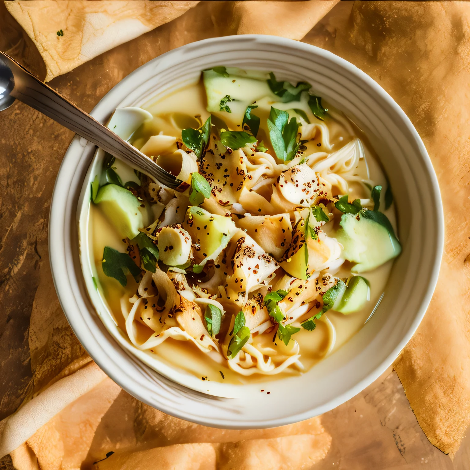 someone is holding a spoon in a bowl of soup with noodles, soup, yummy, ❤🔥🍄🌪, niele toroni, inspired by Géza Dósa, kailee mandel, good soup, eating noodles, noodles, easy, ramen, inspired by Wlodzimierz Tetmajer, 4 0 9 6, annie leibowit