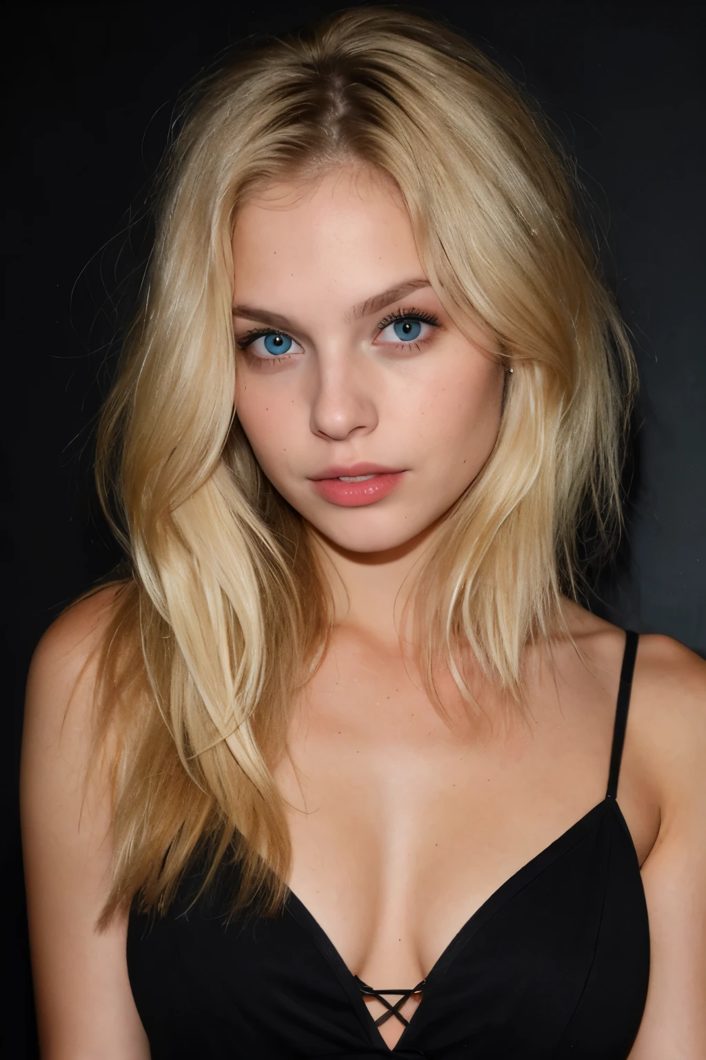 super cute blonde in dark theme