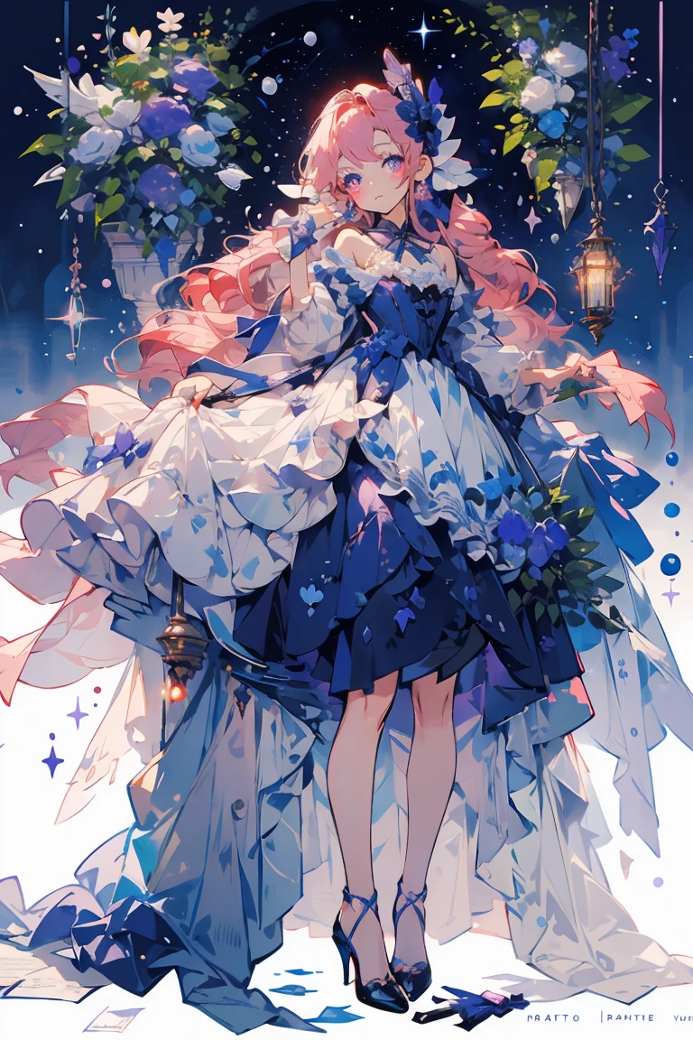 (masterpiece:1.2), best quality,PIXIV,fairy tale girl, 1 girl, violet hair, violet eyes, violet dress, lolita fashion, violet theme