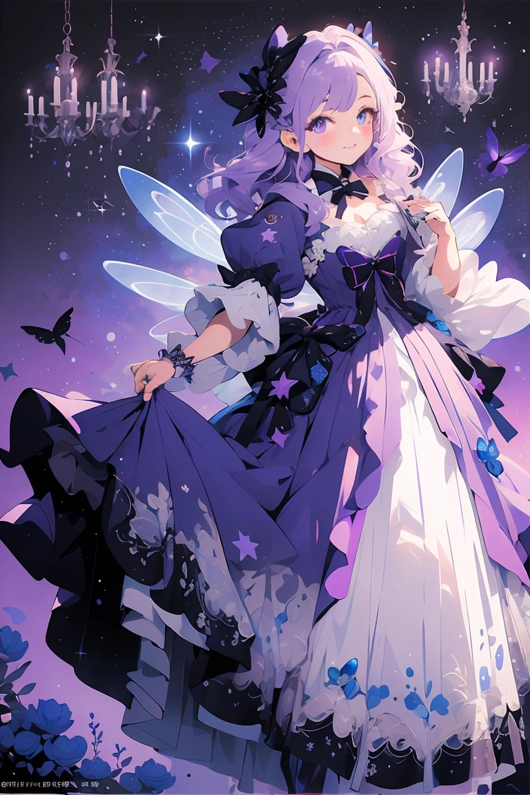 (masterpiece:1.2), best quality,PIXIV,fairy tale girl, 1 girl, purple hair, puple eyes, purple dress, ta fashion, purple theme