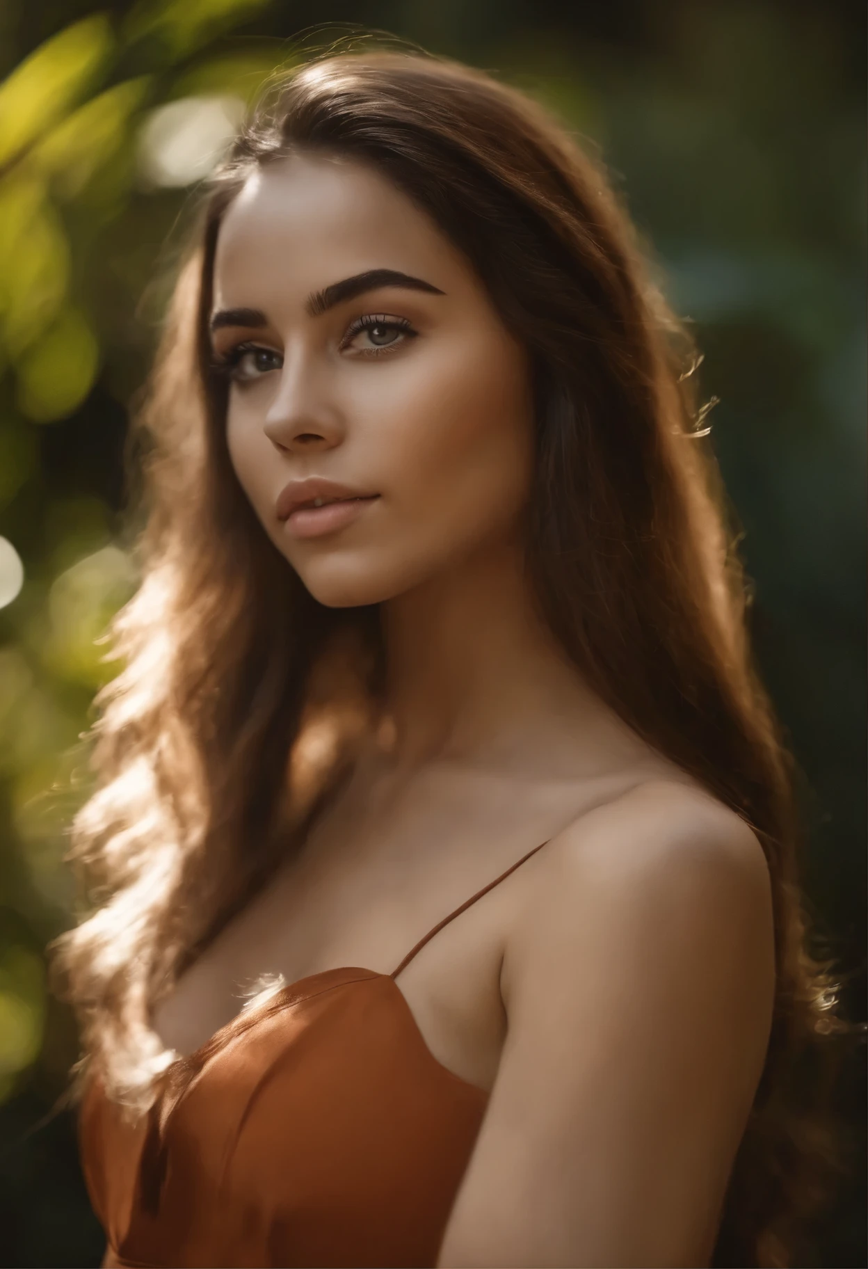Mulher de 21 anos. Pele branca. Very beautiful and youthful face with delicate features. Cabelos pretos, longos e lisos. Corpo magro e torneado. e empinados. Pelada. Nsfw.