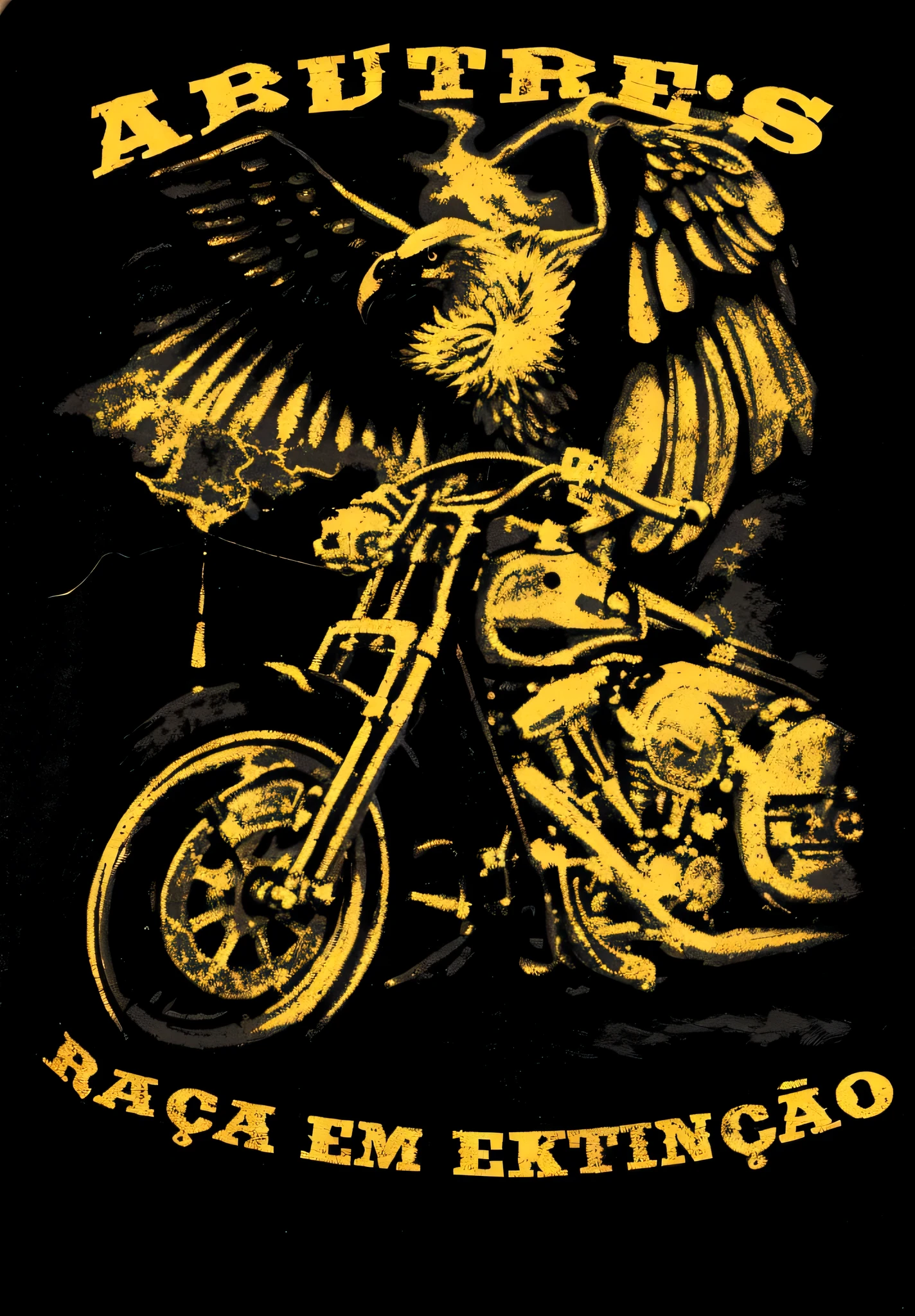 foto vetorizada de uma motocicleta, motociclista, with an eagle emblem, eagle, heavy metal design de tshirt, Harley Davidson, inspired by Mirko Rački, arte detalhada, by Mirko Rački, detalhe perfeito, Grande detalhe, Asas de Ouro, design de tshirt, design de camiseta, Direction: Béla Pallik, motocicletas