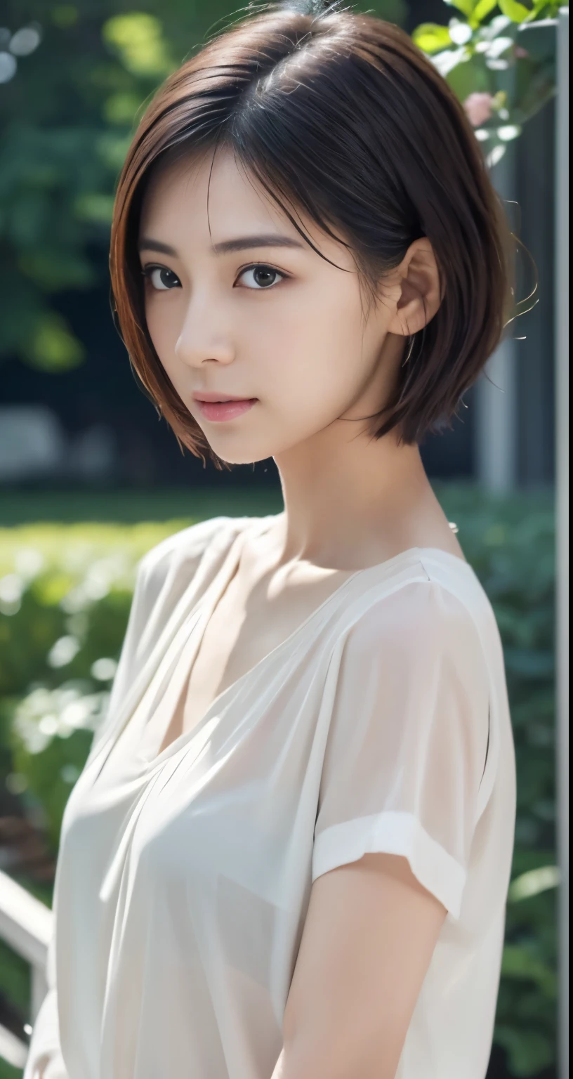 Photorealistic beautiful female student、18-year-old、amazingly beautiful、Extremely high quality clarity、beautiful body、(highest quality、8K、32K、masterpiece、nffsw:1.3)、ultra high resolution,(Photoreal:1.4),RAW photo, detailed face,,beautiful hair, very short hair 、very short hair、amazingly beautiful二重まぶた、beautiful nipples、 natural makeup,, small perfect breasts, wet hair、detailed background, perfect lighting, Depth of written boundary, beautiful shadow gradation、thin limbs、thin thighs、(whole body)、((nude white blouse))、wet body、Beautiful and slim perfect body、beautiful high nose、Trimmed thin pubic hair、Side view、I'm in a stylish bedroom