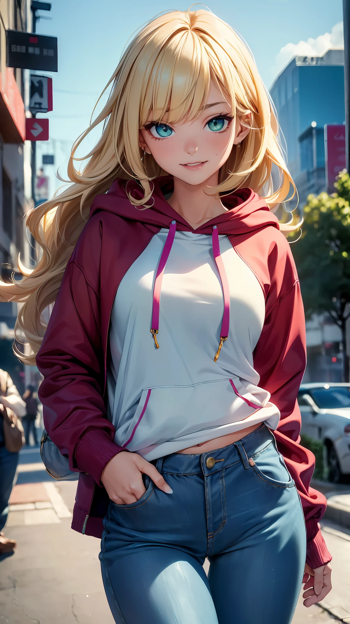 (long shot, looking away, shift character off center, draw the face precisely, cinematic perspective), (((Z stands for the pole on the sidewalk in this prompt, X stands for the her panties in this prompt))), (an adult woman puts X on Z), wearing various jacket or dress, (wearing panties), she thrusts X forward, (X must be touching Z), she uses X to push Z), open her legs, Includes crouching pose, (straddling on the Z), Z to X, ((for masturbation, orgasm)), The presence of pubic hair in the crotch, Extensive pubic hair, Pubic hair sticks out of panties, All connected pubic hair, (panties cover genitals), pinch nipple over clothes, see the skyscraper, outside, in front of some store,