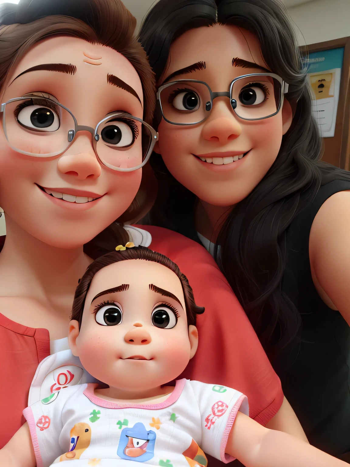 A 3 , cabelo marrom. Olhos piscando. Alta qualidade.