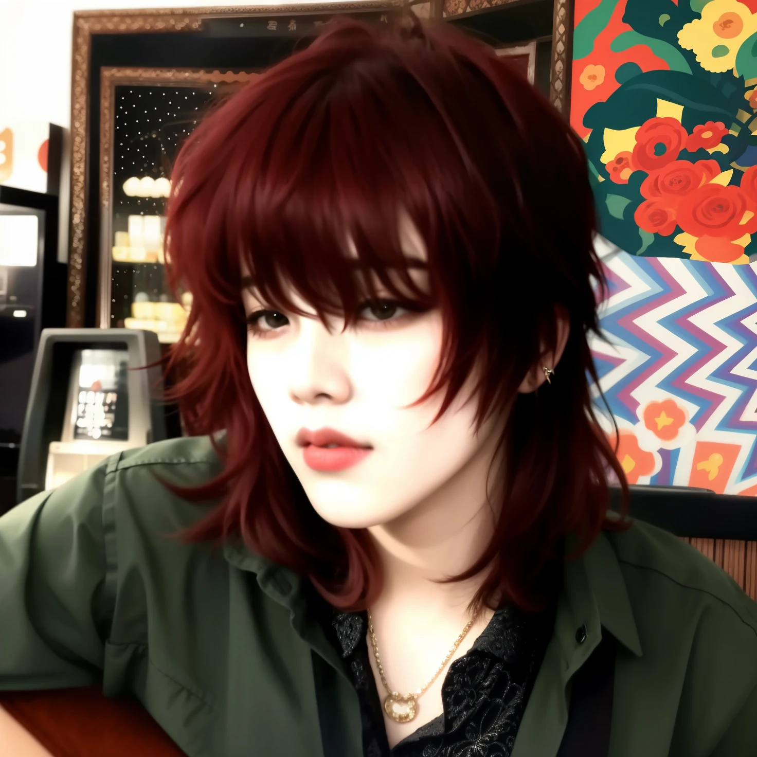 Emo, red hair, Park jimin, jimin from BTS 