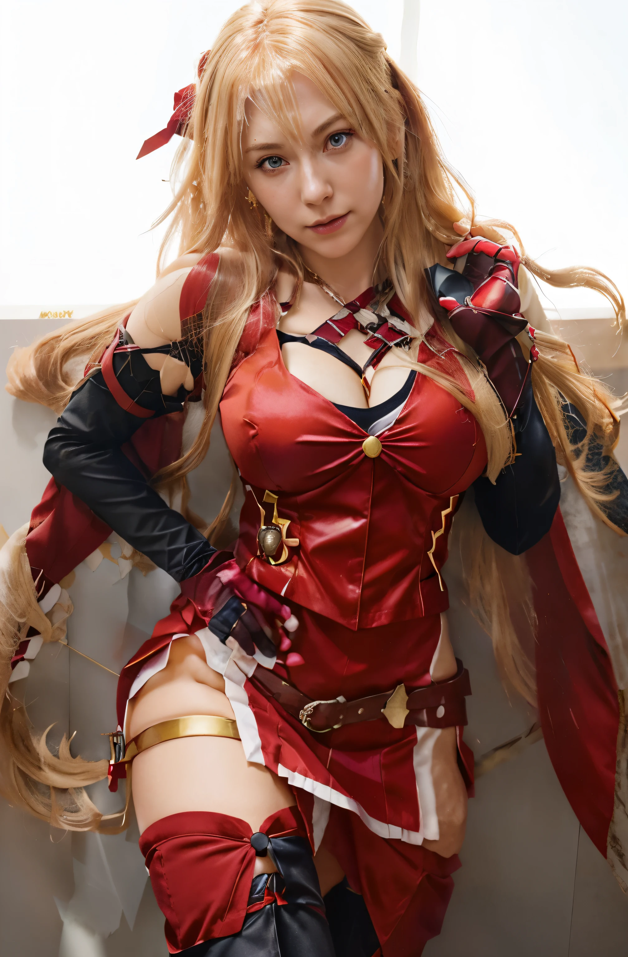 NSFW,table top、full:1.3、stand、8k、。.3D、realistic、super micro photography、highest quality、Highly detailed CG unity 8k wallpapers、from below、intricate details、(1 female)、28 years old、(sailor moon:1.6 Super Bishoujo Senshi sailor moon Mer1、Nether Warm Wind,land、sailor warrior uniform Sailor:1.5、sailor moon:1.5,Eternal sailor moon)、(Incredibly long and bright blonde pigtails:1.4、thin and very long straight twin tail blonde, bun hair、bun hair用の赤い丸い髪飾り)、((sailor warrior uniform、sailor color,pray miniskirt:1.5、Glossy pleated mini skirt:1.3、big red ribbon on the chest,,,,,、white long latex gloves,red gloves on the elbows、A gorgeous golden tiara on the forehead、ear nipple rings,Gorgeous Golden Jewels))、Extremely thin and fitted high gloss white holographic leather、High-gloss white latex high-leg swimsuit that shines like oil,(facial details:1.5、bright blue eyes、Beautifull expression、beautidfull eyes、Iris overview, shining eyes、thin唇:1.5、thin and sharp pale eyebrows,、long and thick eyelashes、double eyelashes、thin, thin and muscular,,,、small face、tall and big breasts、perfect proportions、big breasts thin waist、sexy model posing、dynamic pose,visible pores、enchanting smile、perfect hands:1.5、octane rendering、very dramatic picture、(moonの神性,space background、moon明かりの光線、moon、dynamic background、exquisite light and shadow、dynamic angle、detailed background),strong natural light、sunlight、Digital single-lens reflex camera、sharp focus: 1.0、maximum clarity and sharpness