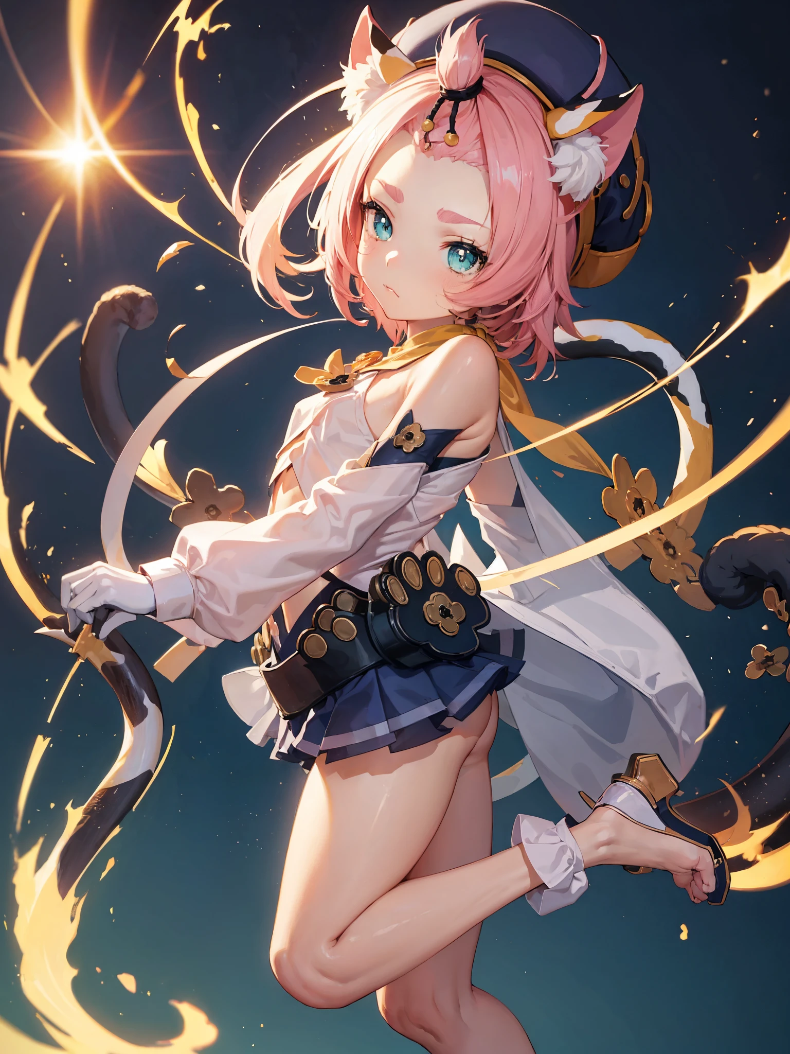 anime girl catgirl, cute natural anime face, detailed anime soft face, 3 d anime realistic, realistic anime 3 d style, render of a cute 3d anime girl, photorealistic anime girl render, high detailed, kawaii realistic portrait, smooth anime cg art, size difference, hyper realistic anime, anime highly detailed, photorealistic anime, nude, naked, , young girl with  body, , flat chest