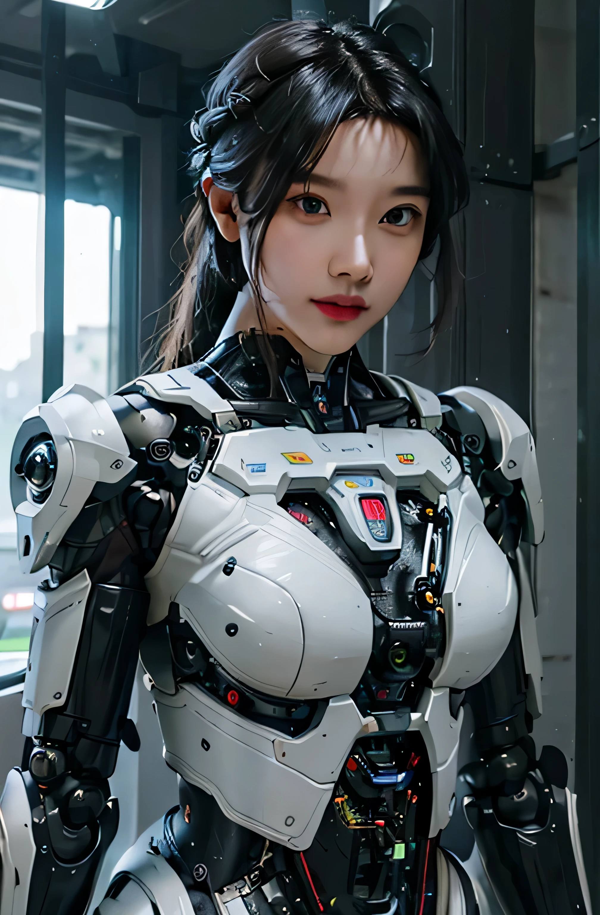 Intelligent Bionic Robot、male people、Cyborg Robot Parts、cable electric wires、microchips、bright studio、hyperphotorealism、high-detail、intricate detailes、softlighting、Rim Lights、rendering by octane、Unreal Engine 5 Renders、Mechanical Public Enemy Style、8K、top-quality、​masterpiece、Low ISO、White Balance、high key lighting、Creates a soft and graceful feel with a shallow depth of field,超A high resolution, 