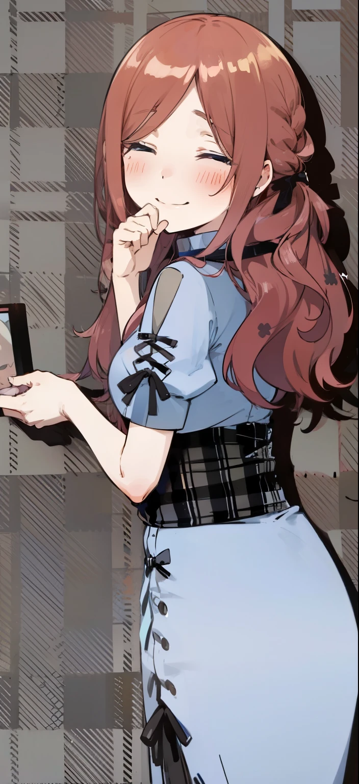Miku Nakano, shy, smiling, blushing, cute, 4k, high quality, highly detailed, miku Nakano,