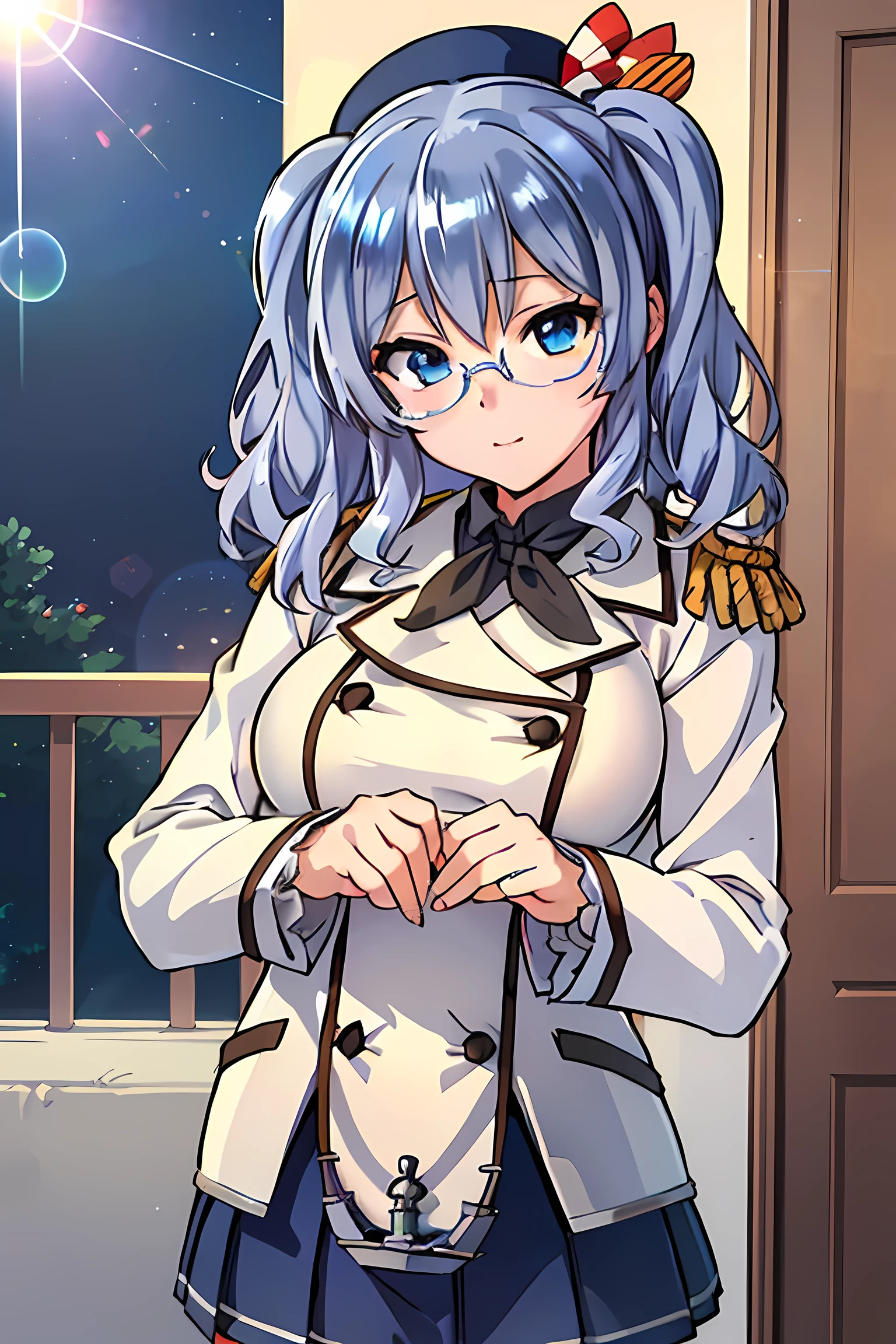 (highest quality:1.3),(masterpiece:1.4),(anatomically correct),(all limbs),(Refers to the whole),(Precise fingertips),(small details),(8K),From photoreal, (90s anime,90s anime style,anime cel painting,cel shaded anime), (delicate details), (intricate details),(Supermodel:1.3),1 girl,
(KashimaOG, Kashima \(KanColle\):1.52), gray hair, blue eyes, wavy hair, twin tails, Tsurime, beret, epaulettes, ruffle sleeves, Jacket, big breasts, long sleeve, military, military uniform, mini skirt, pleated skirt, Unloading section,red neckerchief, Tsurime, white gloves, anchor,
focus of the eye,(Expertly crafted shine,sky blue lens flare:1.7), movie background), hyper detail, (delicate details), (intricate details), octane rendering, ticker, (hyper detail:1.15), (soft light:1.2), beautiful girl, super detailed edeye, Plump, thick, rainbow paint drop,(woman made up of paint, Full Paint, splat, splash, indoor shining hair:1.1),(shining eyes),((compensate)),(映画のmasterpiece),Violently,powerful and,Absolutely eye-catching splashes of color,(cinematic headlights),((caustic)),dynamic angle,Detailed beautiful shine.ambient occlusion,ambient light,raytraced reflections,(best lighting、very delicate and beautiful),((cinematic light)),