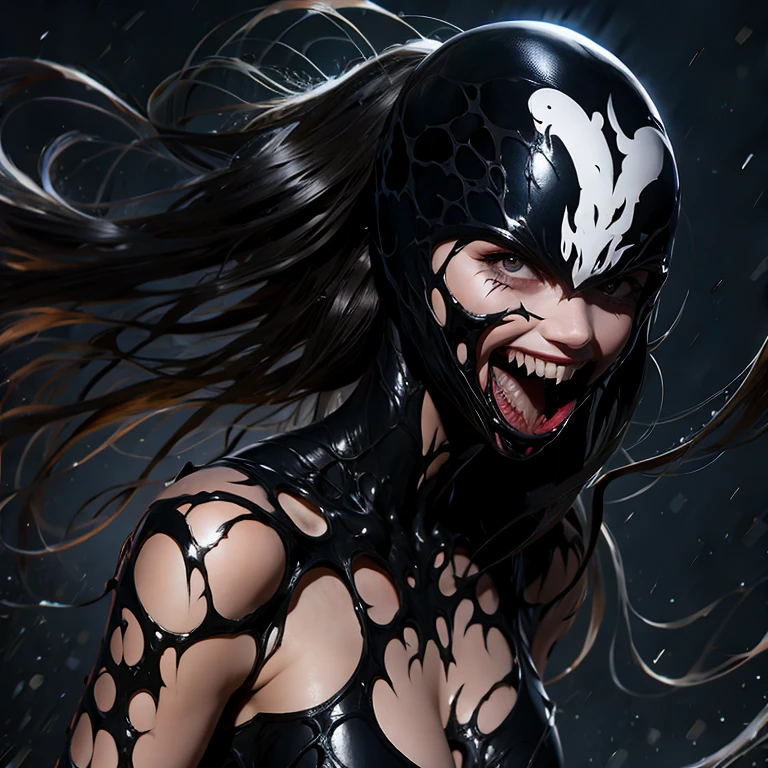 (masterpiece, best quality:1.2), 1girl, solo，dark，venom