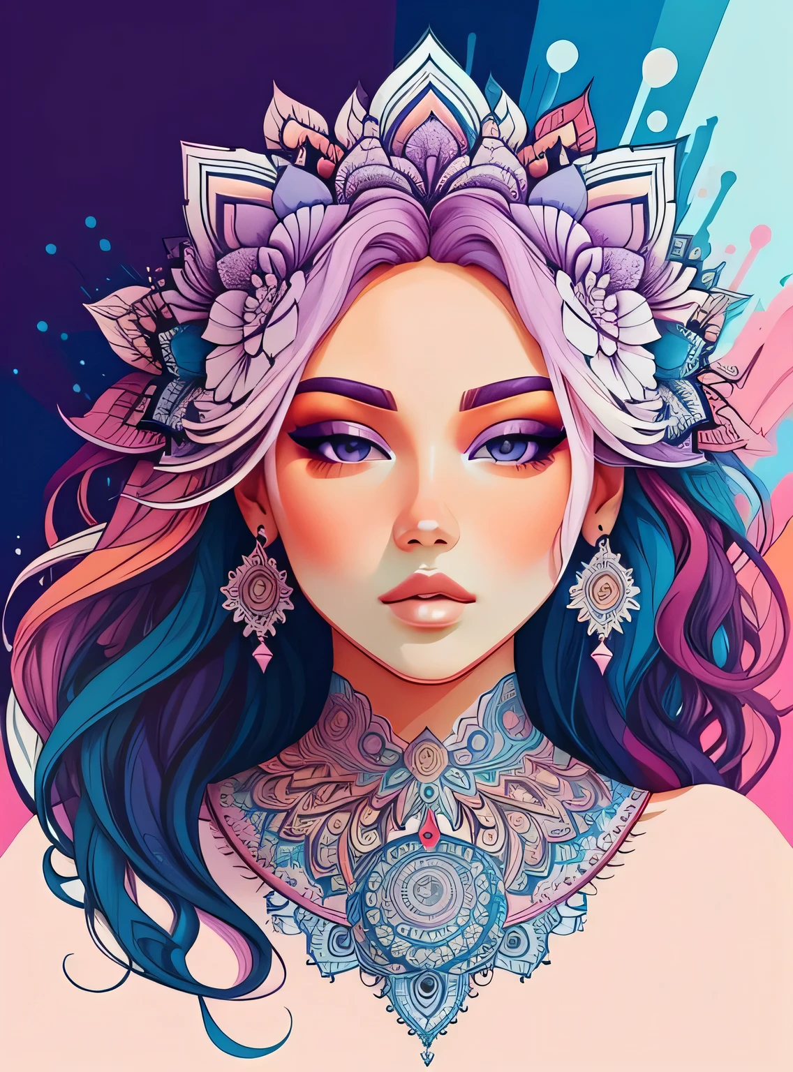Lindo mandala, lilac sky, estilo de arte pop, Yang08k, Lindo, colorida,
obras-primas, maximum quality, melhor qualidade, arte oficial, Lindo and aesthetic,