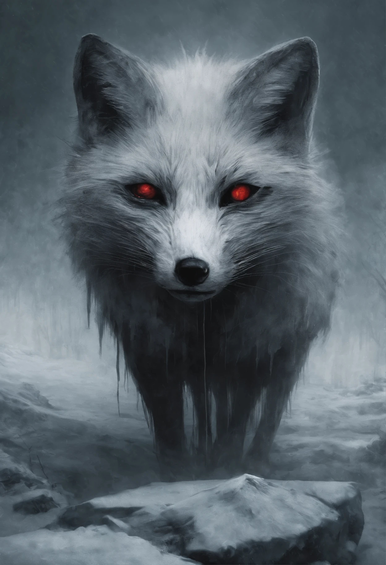 Bloody Arctic fox is with you