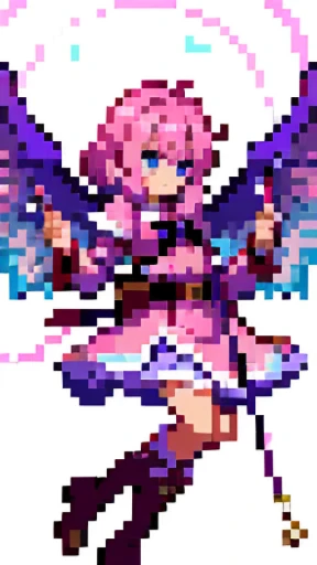 (In 8K, anime style, look at the viewer, light shines on your face), Magical Girl, Using magic, {{{{Have a magic cane}}}}, flying in the sky, boots with wings, belt with a mechanism, Coloring in pastel colors
