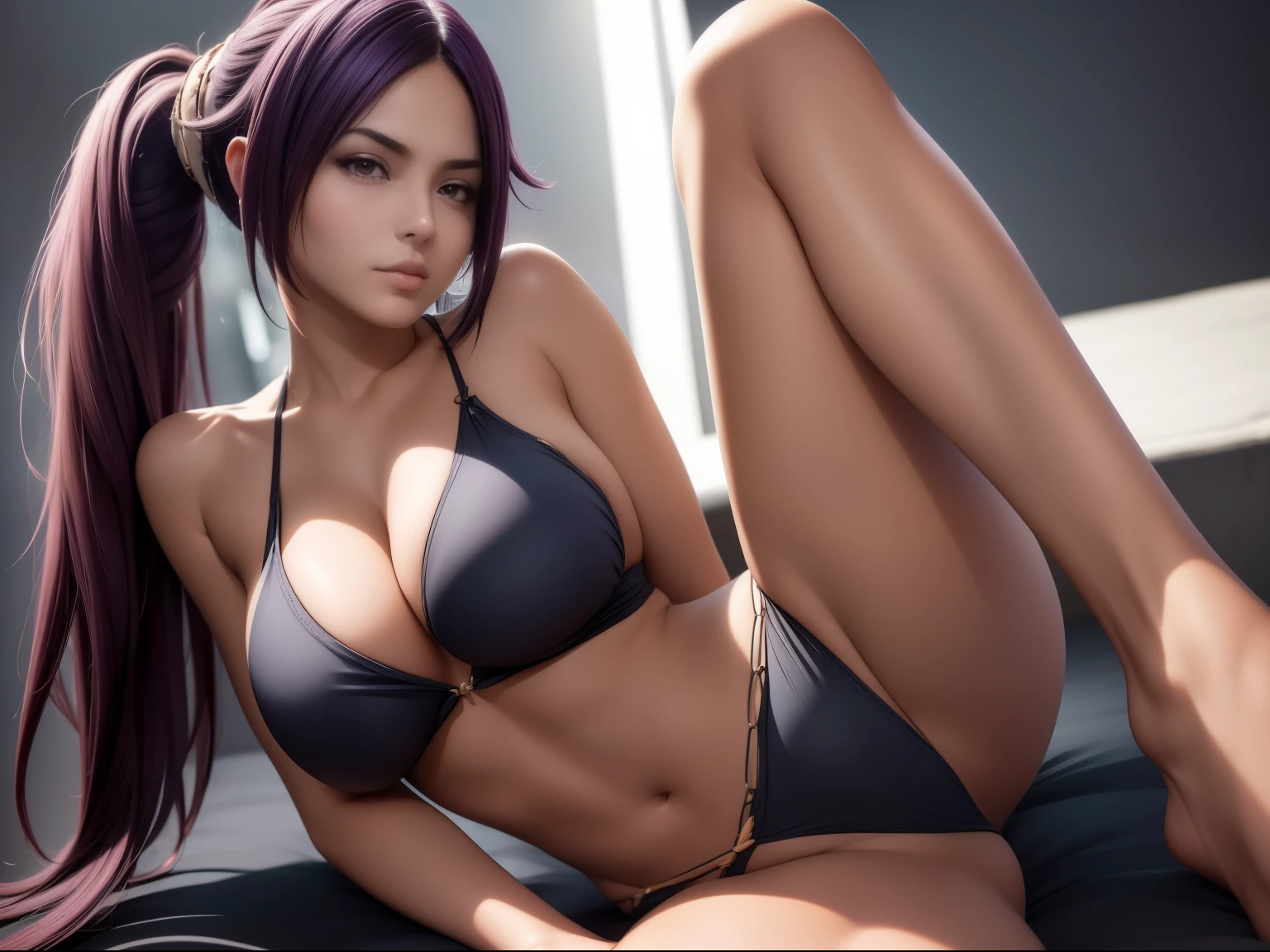 (((shihouin yoruichi ))) ((de bleach))(((one girl frame)))(((one girl)))(((su ropa ninja)))(((lleva puesto su ropa negra con blanco))) (((enormes tetas)))((lleva puesta su ropa))(((8k))),((cuerpo completo))(((Amazing tits)))caliente, hermosa,((Hornie)), 8k, salpicaduras de color, arte lineal, Fibonacci, (((al estilo de la carta del tarot))) ((estilo humano hiperealista)),(((Empty dark background))). hiperrealista todo como un motor irreal trazado de rayos render estilo humano realista ,(((Empty dark background)))., Suavemente iluminado, Intimo exquisito detalle, sharp focus, intrincadamente detallado, rewarded photography, small-catchlight, bajo contraste, alta nitidez, facial-symmetry, profundidad de campo, cinematic background, Renderizado del motor irreal, Imagen central, dream-like, Suavemente iluminado, intimo, imagen de cuerpo completo ,cuerpo completo,((tetona)),((piernas torneadas)) perfect ass ecchi