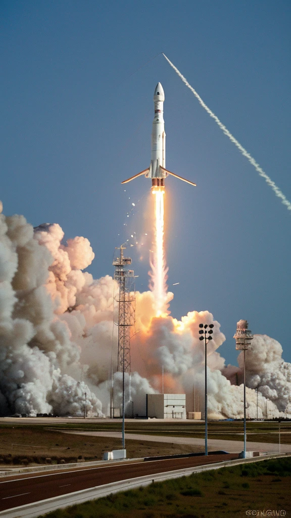 Giant rocket launch images, takeoff from launch facility facility, imagery, high quality images.