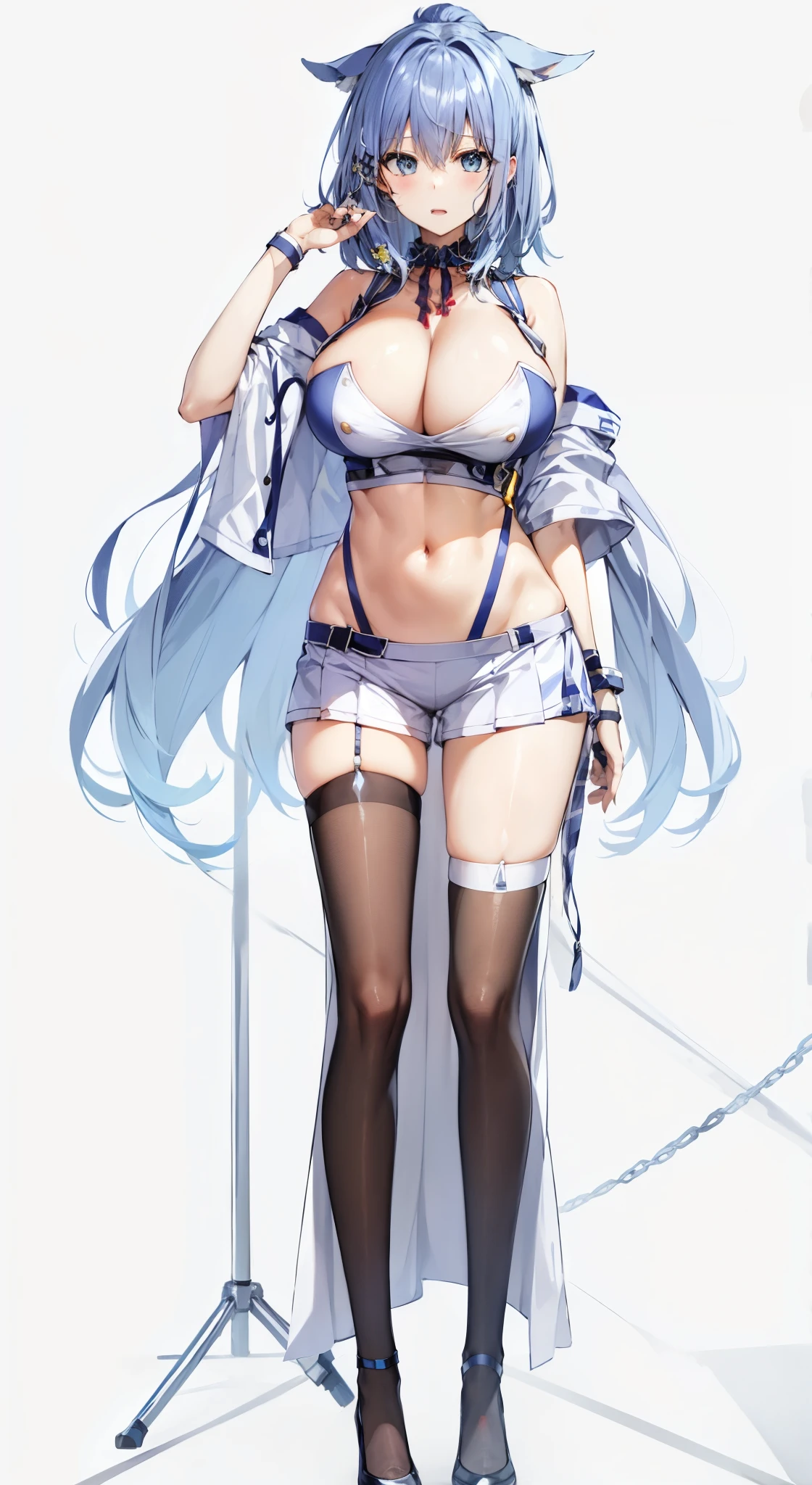 blue hair,age girl,Big breasts