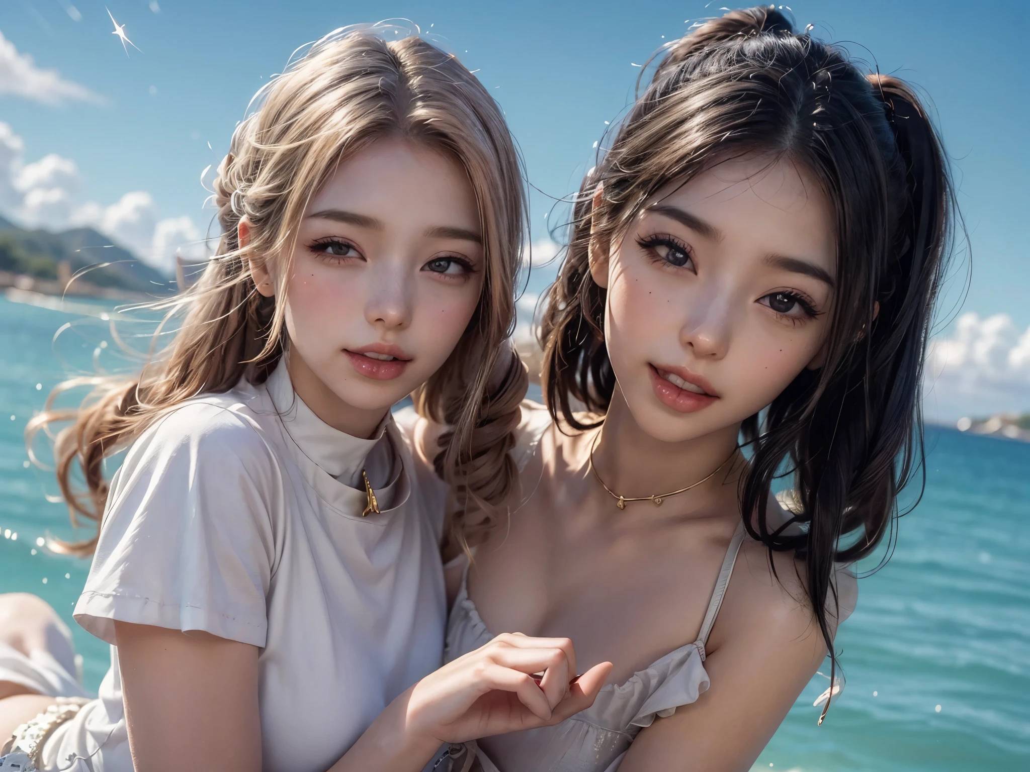 best quality,4k,highres,ultra-detailed,photorealistic:1.37,beautiful detailed eyes,longeyelashes,detailed lips,aliencolors,soft pastels,shimmering,rainbow gradient,sparkling,floral background,magical atmosphere,elegant poses,anime style,daylight,streaming sunlight,cheerful expressions,enchanted classroom,magical tools,mystical symbols,whimsical,spellbinding,peaceful silence,floating feathers,shimmering dust,magical transformation,spells and incantations,gentle breeze,magical girl with magical wand,dreamy aesthetic,tranquil vibes,harmony between characters,happiness and friendship,rays of light