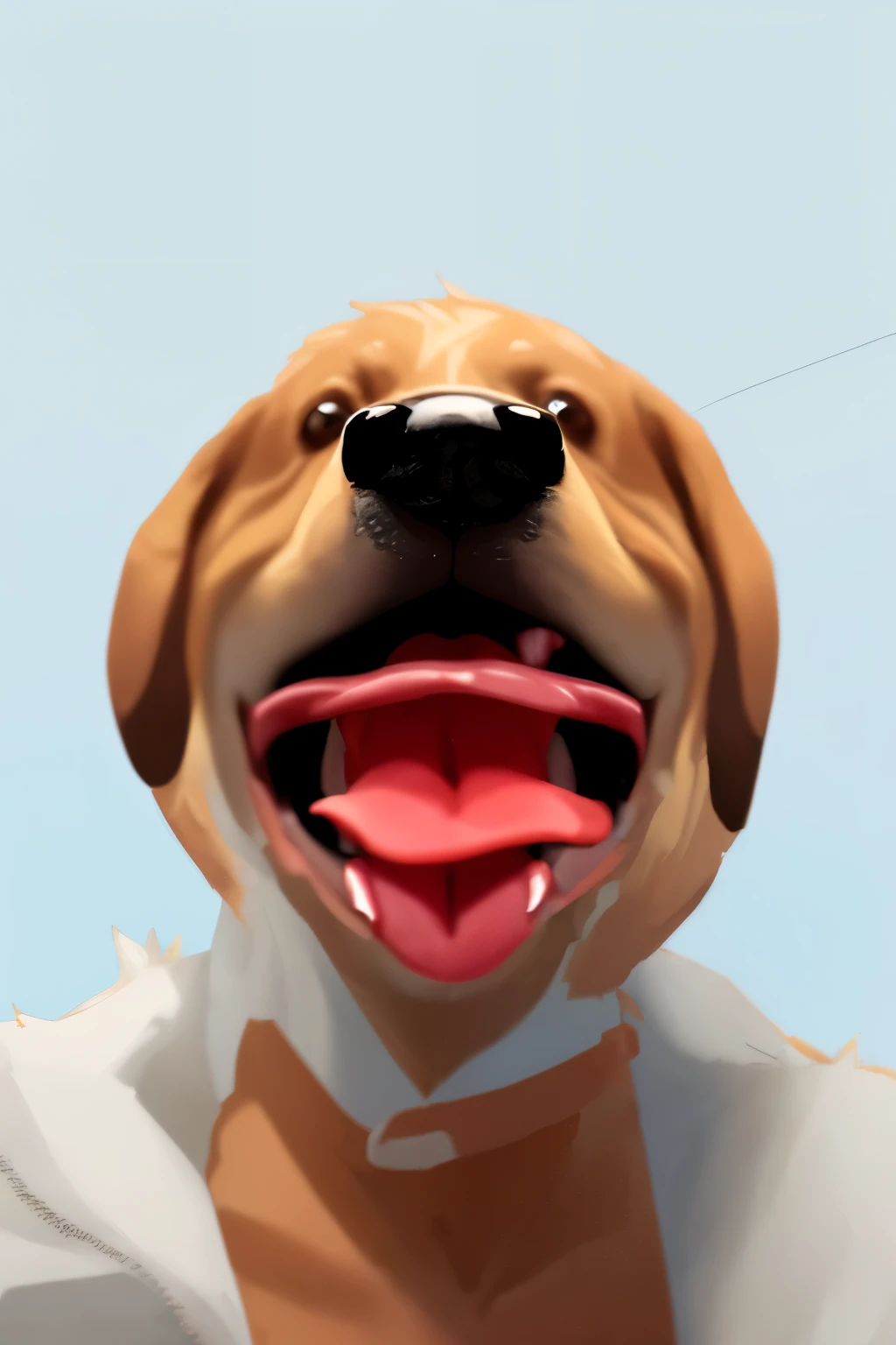dog sticking out tongue