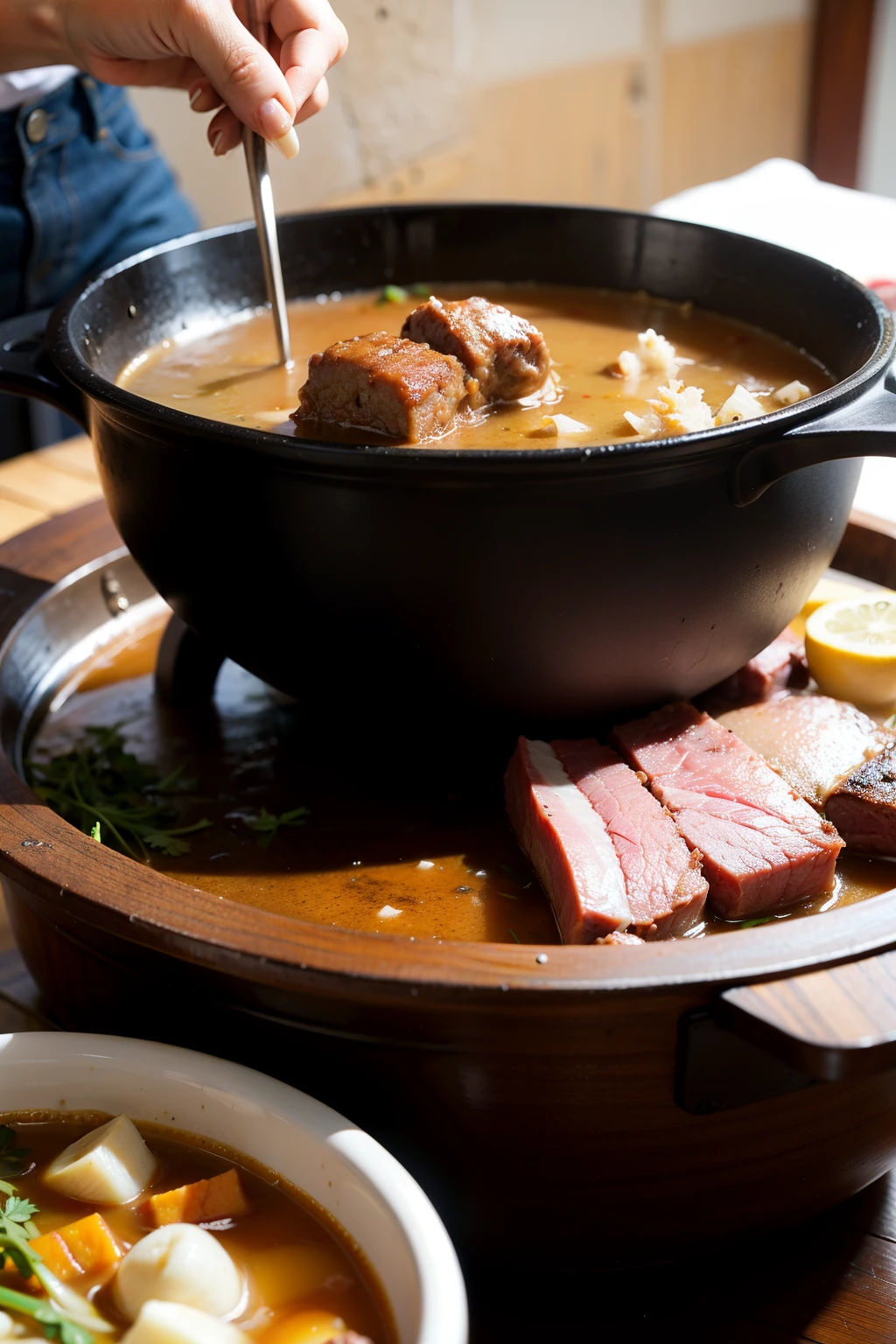 detailed,hot pot,Fat cattle,mutton,Good food with lots of meat