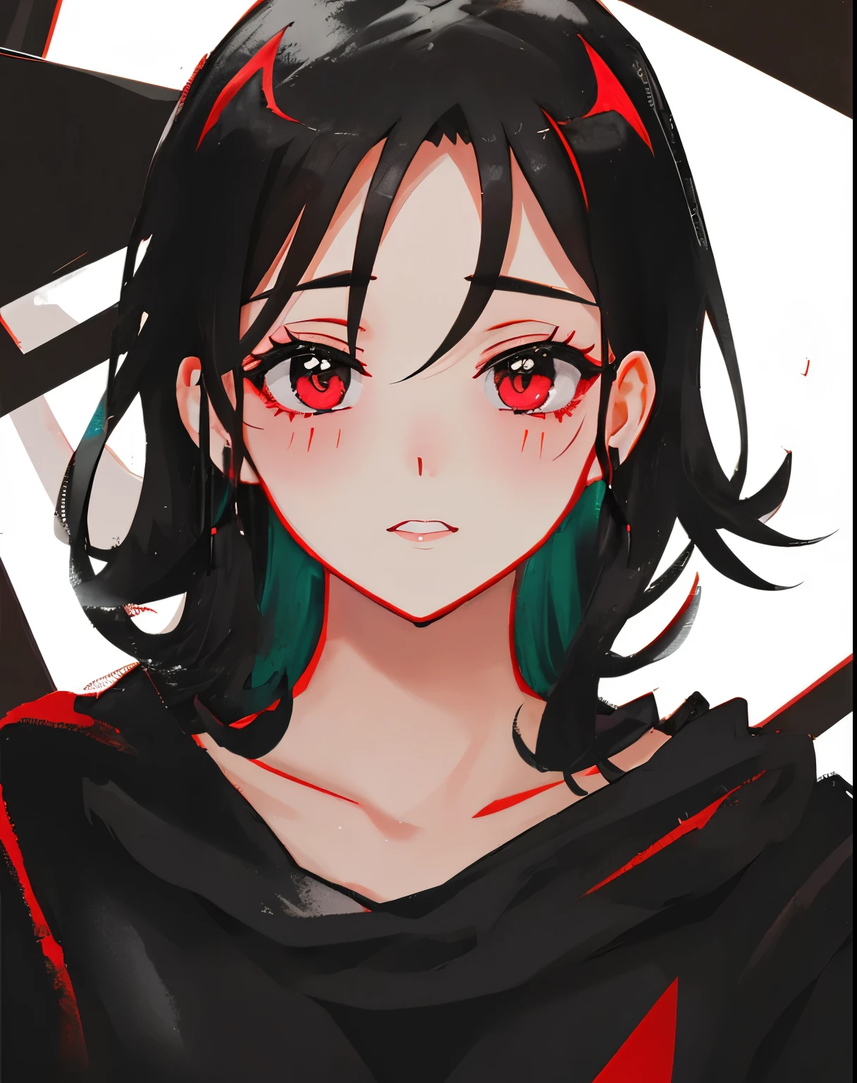 Sensual female Princess Grim Reaper, black hair, black clothes