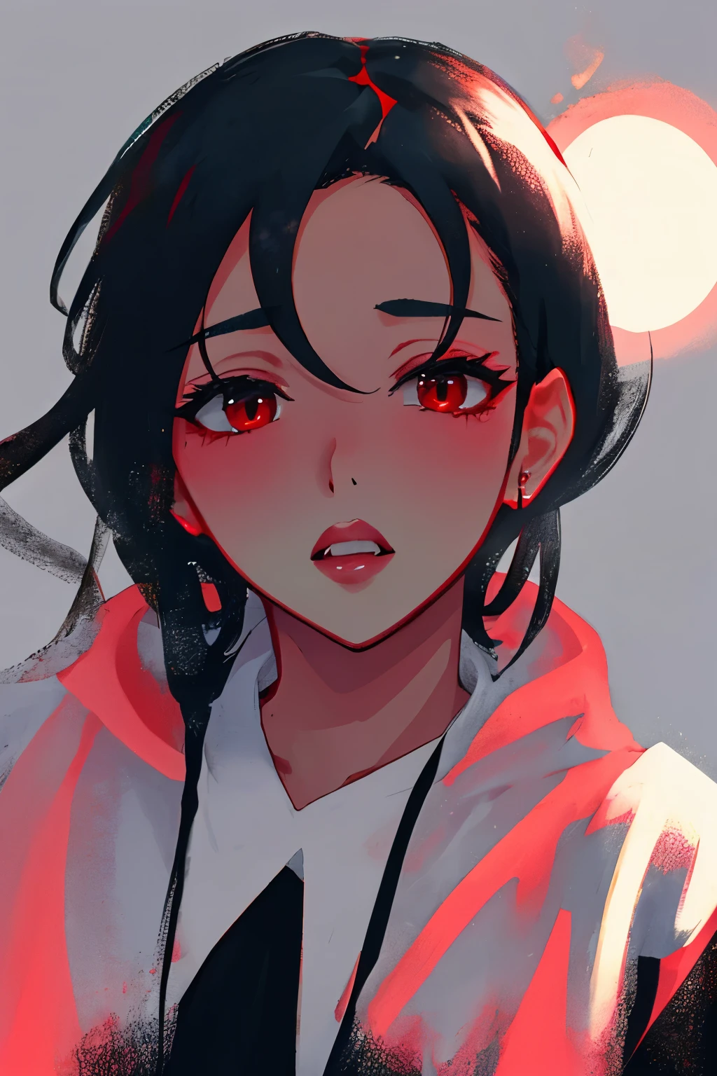 Sensual female Princess Grim Reaper, black hair, black clothes