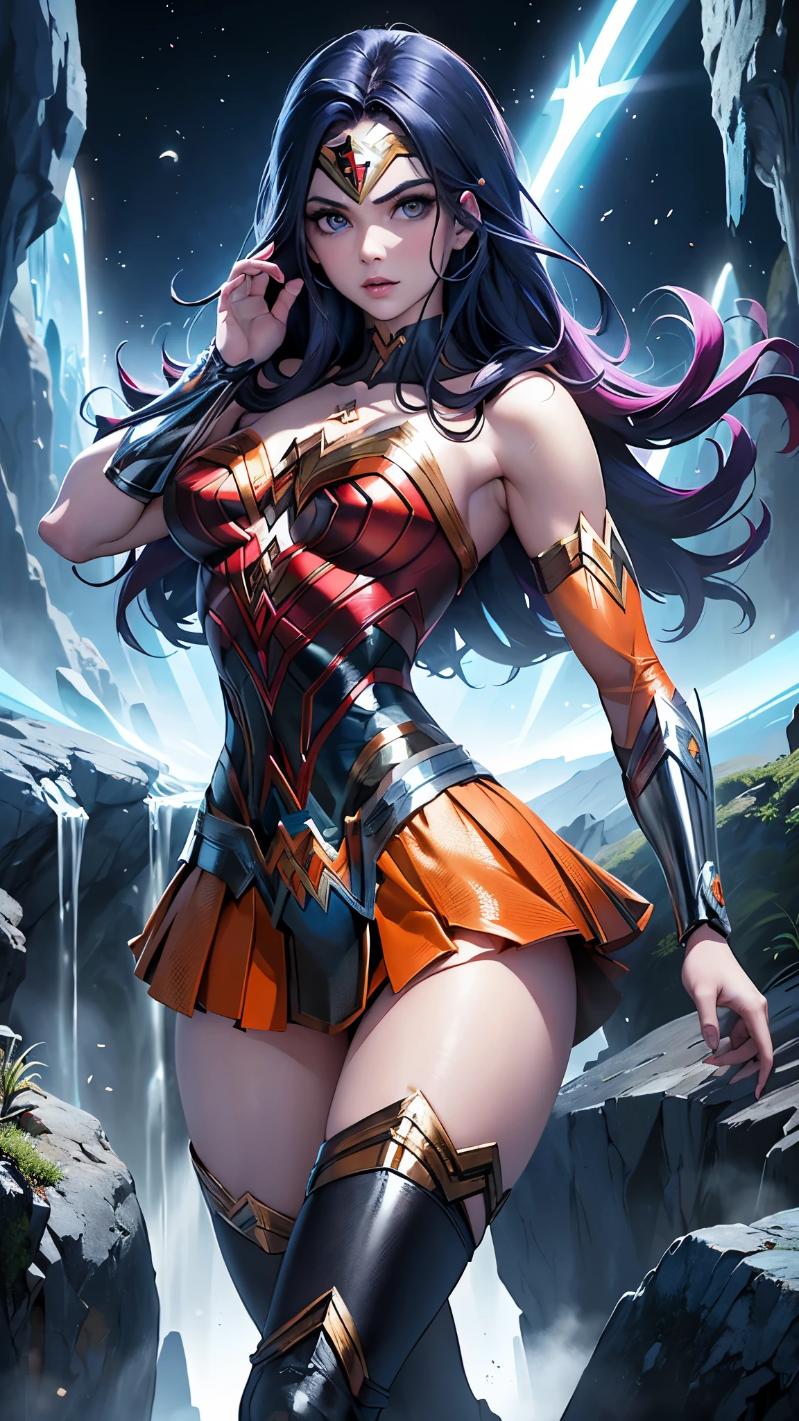 Illustrate Elise from League of Legends in her Death Sunflower skin, with vibrant, floral-themed armor and petals cascading around her. Capture the moment she uses her Neurotoxin ability in human form, launching a venomous spell at her enemies, with blooming flowers intertwining with the poison