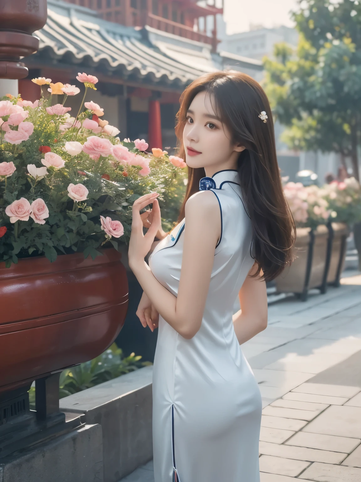 1 girl, 模糊of, sitting, 模糊of_background, Tree, 独自of, skirt, bracelet, jewelry, sky, 白色of_skirt, closure_Eye, 棕色of_hair, depth_of_site, lips, only_Shoulder,极其细致ofCG unity 8k wallpaper,masterpiece, 最好of质量, Super detailed, beautiful detailed Eye:1.2,best lighting, (最好of影子, extremely delicate and beautiful, bloom),(masterpiece:1,2), 最好of质量, masterpiece, high resolution, 原来of, 非常详细of壁纸, 完美of照明,(极其细致ofCG:1.2)