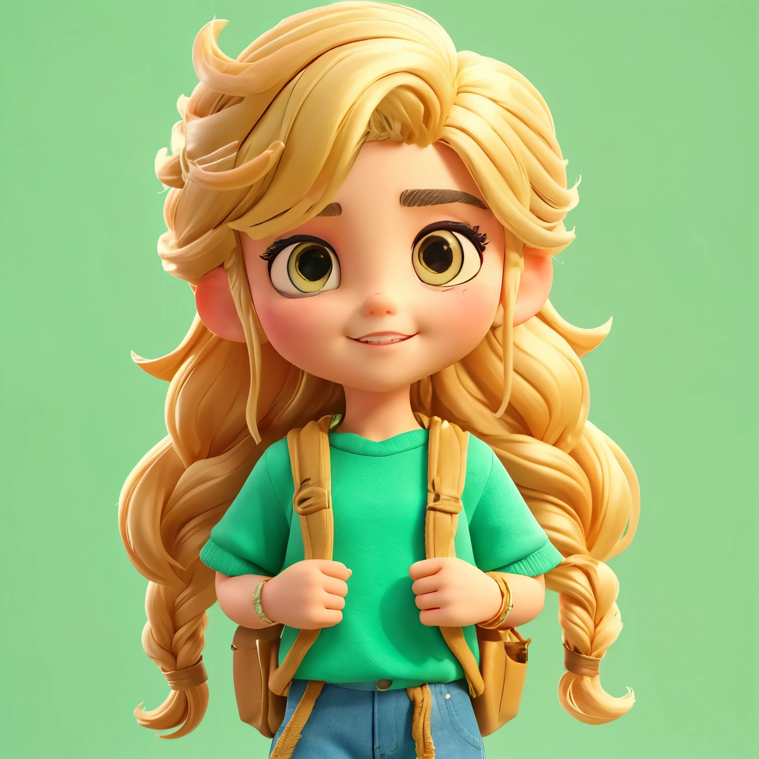 Change the girl's hairstyle in the picture to a blonde bouffant short hair,facial features,expression,Do not change any body parts