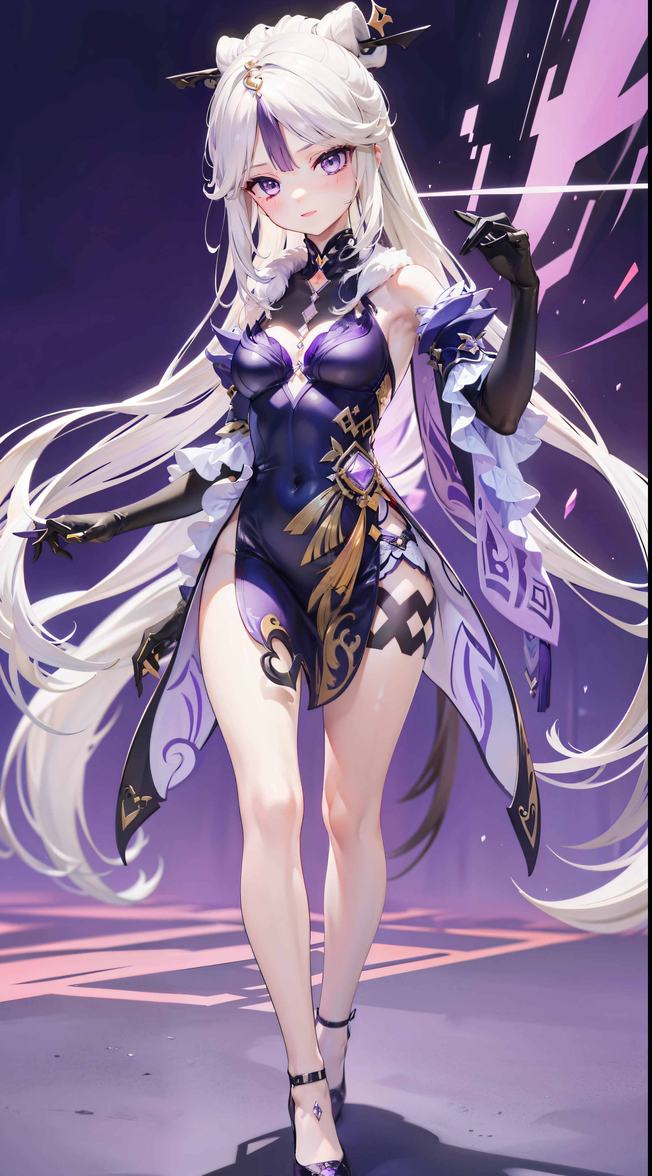 Thunder General,
masterpiece:1.8,high resolution, sharp focus, (super detailed, Very detailed), (realistic artwork:1.37),(Very detailed CG unity 8k wallpaper),((Synthwave background theme)),(((bright colors))),(intricate background),(masterpiece),(best quality),Beautiful and charismatic characters,Her appearance is very striking。Have silky long hair,return有一双明亮的大眼睛,(((purple eyes:1.3))),complicated eyes,beautiful and delicate eyes,Her face is delicate,Give people a kind of tenderness、elegant feeling。return,fiery red dress,devil girl,Hellfire,dark style,small leather shoes,The design of this dress is very beautiful,It return suits her figure very well。